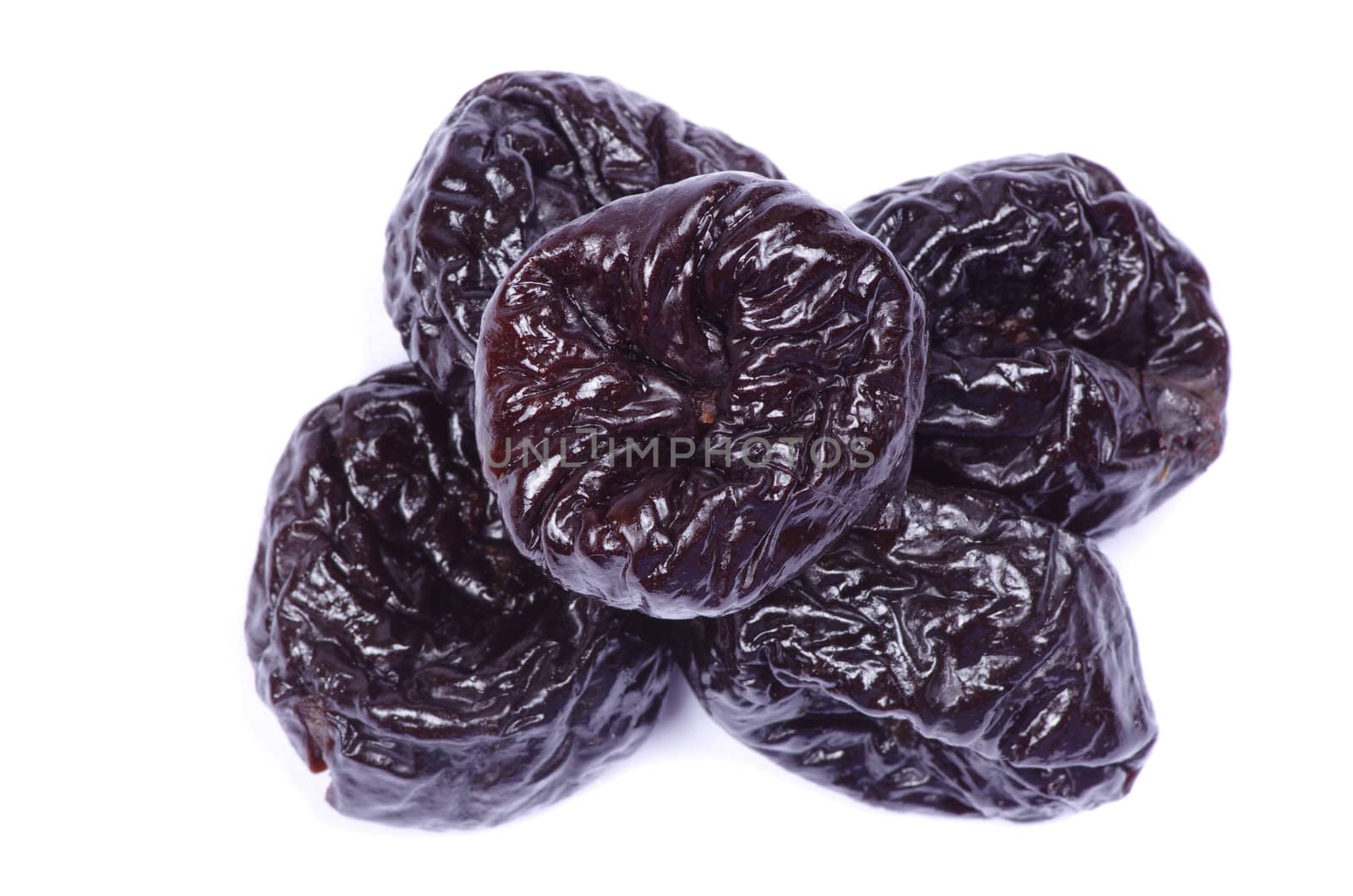 dried plum on a white background
