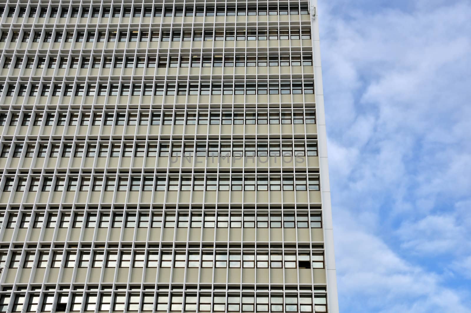 High-rise urban building. Abstract modern architecture background.