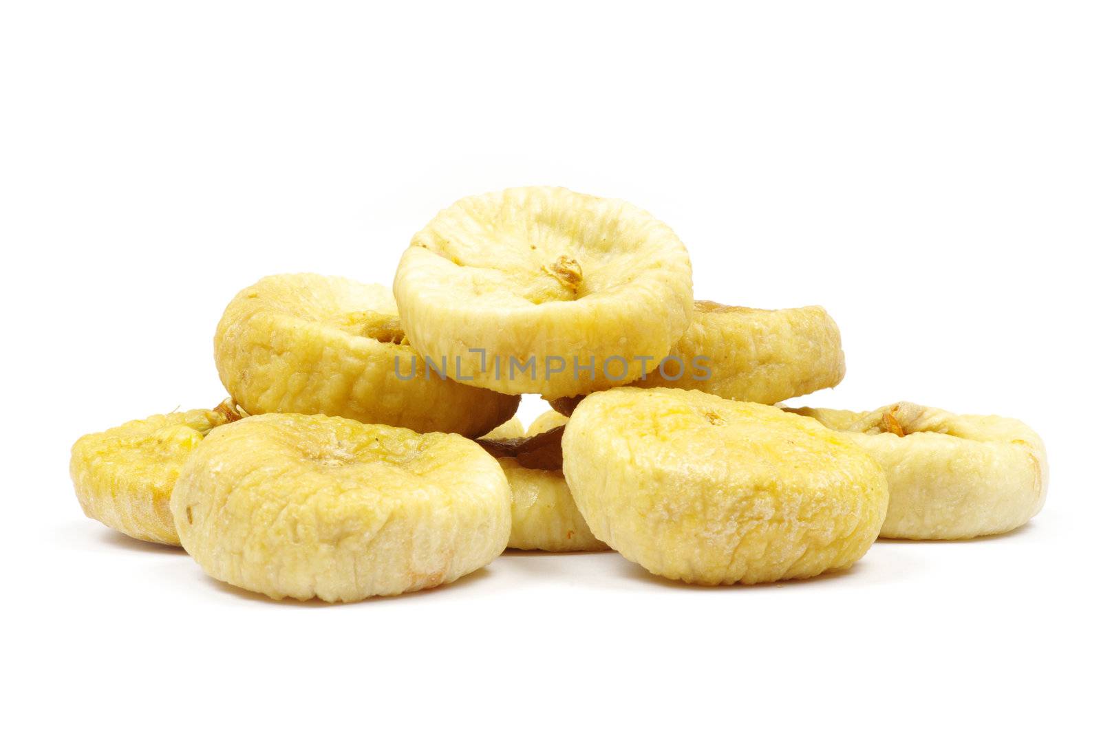 dried figs isolated on white background