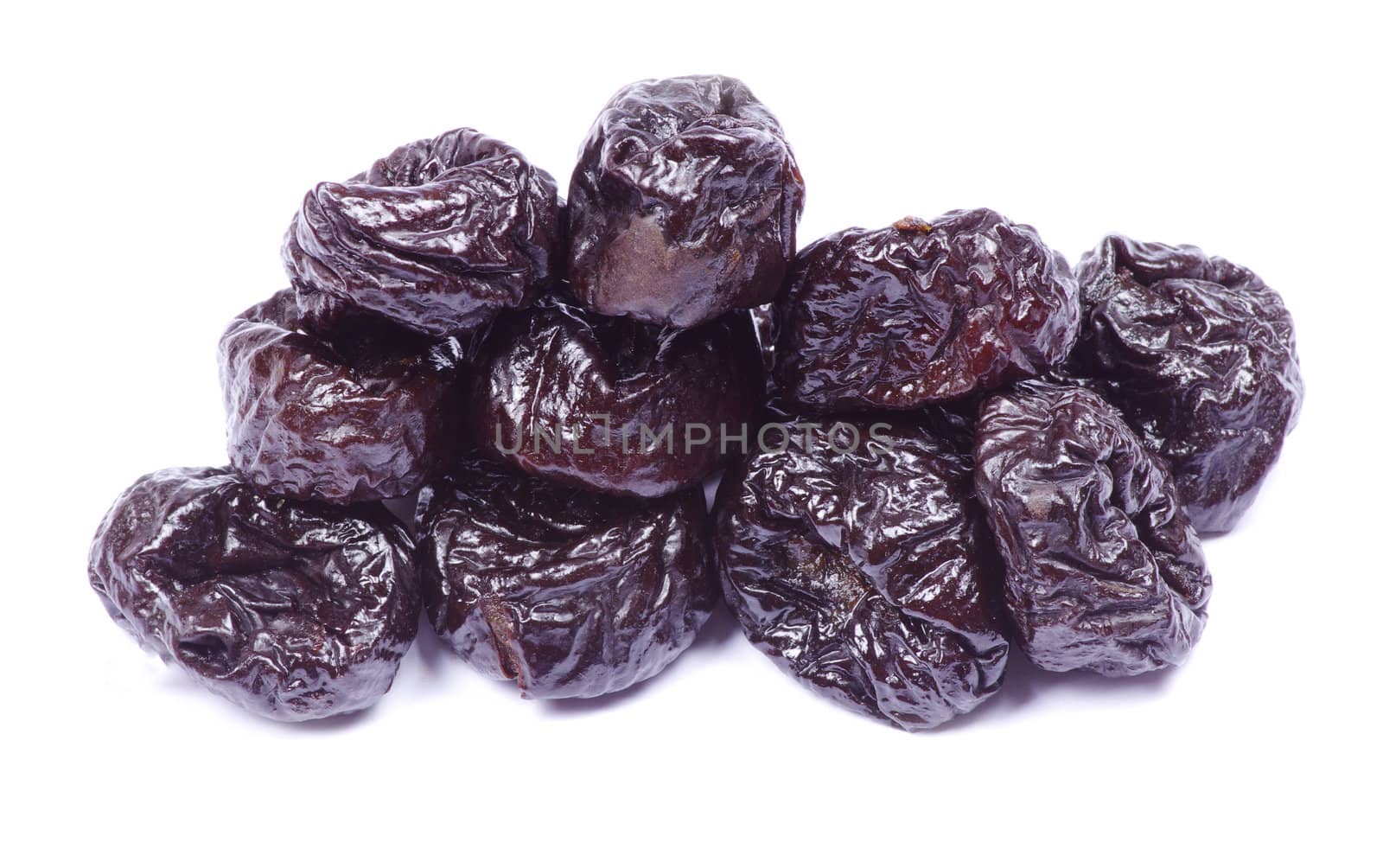 dried plum on a white background