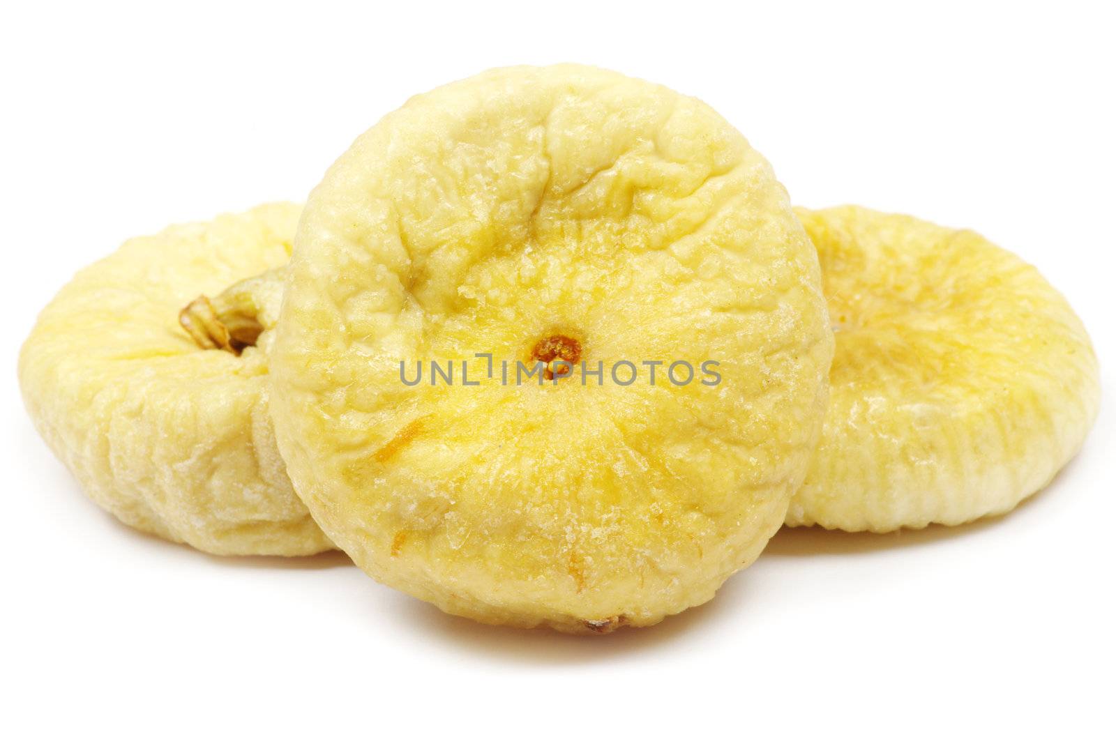 dried figs isolated on white background