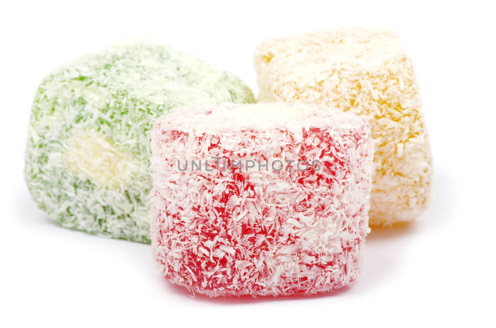 candy on a white background