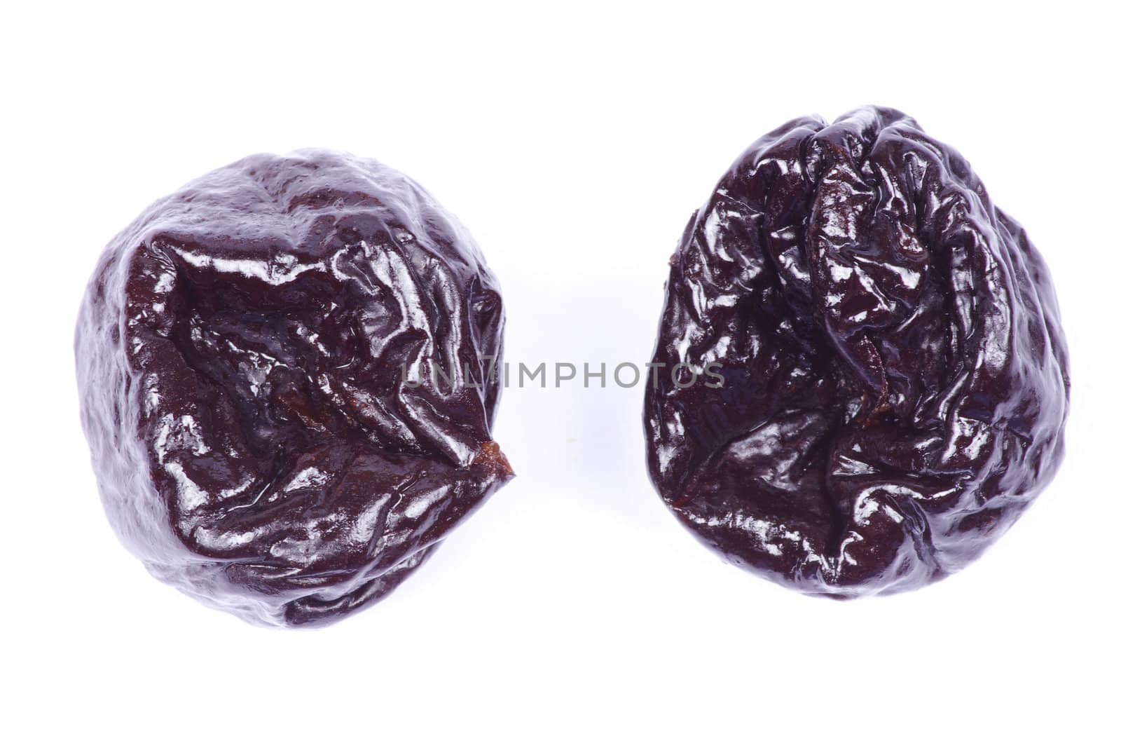dried plum on a white background
