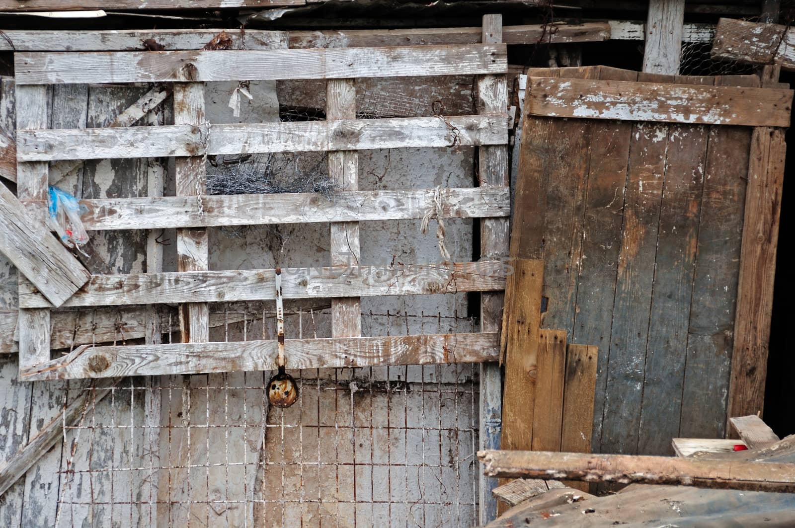 Weathered stained wood grunge background. Old barn detail.