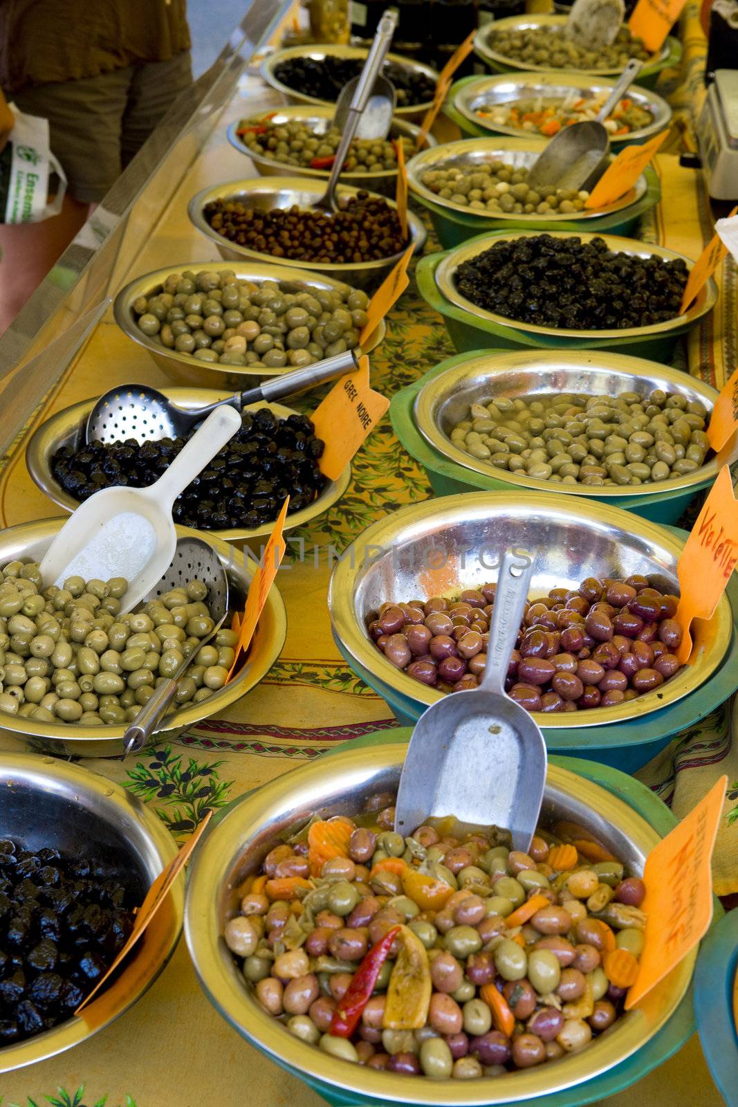 olives, street market in Castellane, Provence, France