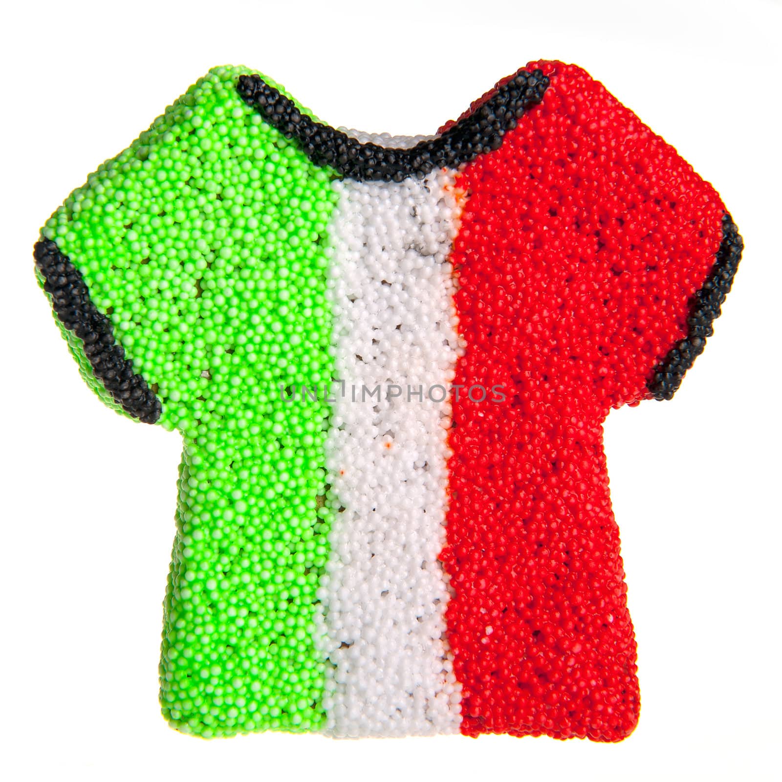 a sport shirt with the italian flag, for euro 2012
