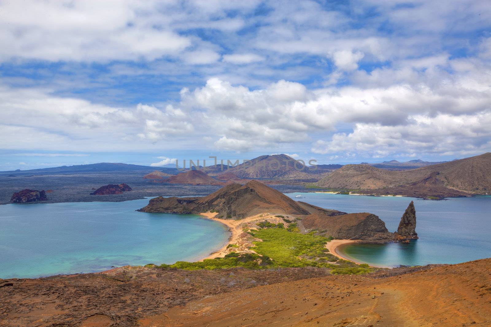 View of the pinnacle on Bartolome, Galapagos