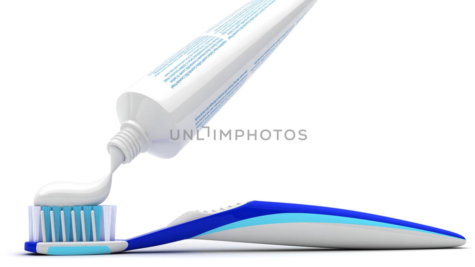 Squeezing toothpaste onto toothbrush