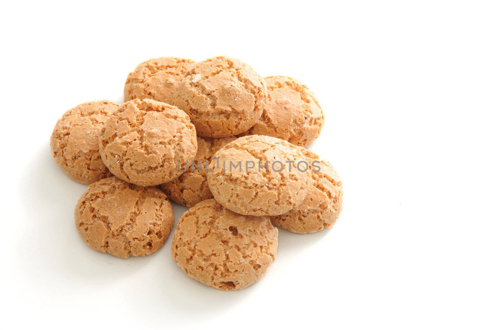 Stack of round homemade cookies