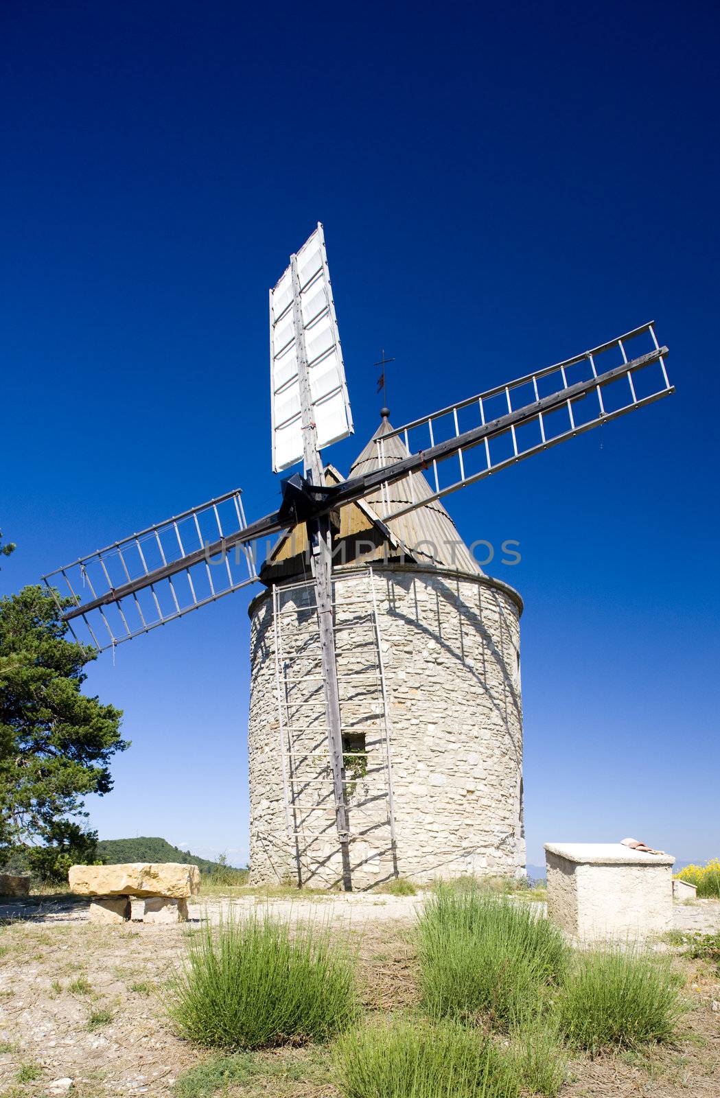 windmill, Montfuron, Provence, France