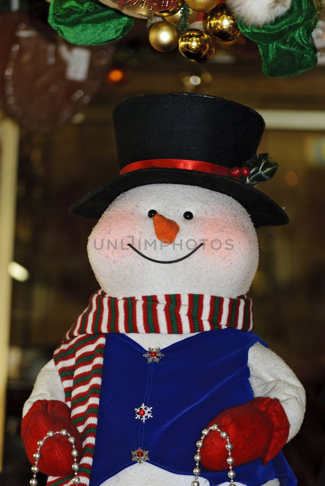 Snowman at Christmas market in Germany