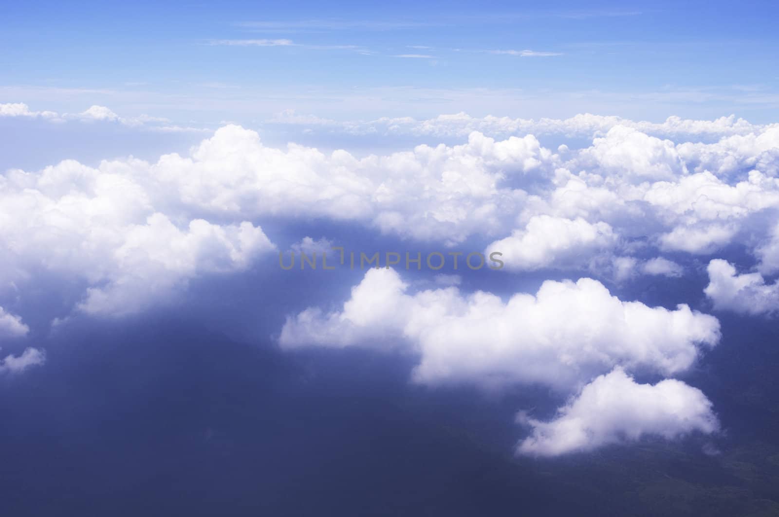 Photo of clouds taken from above 