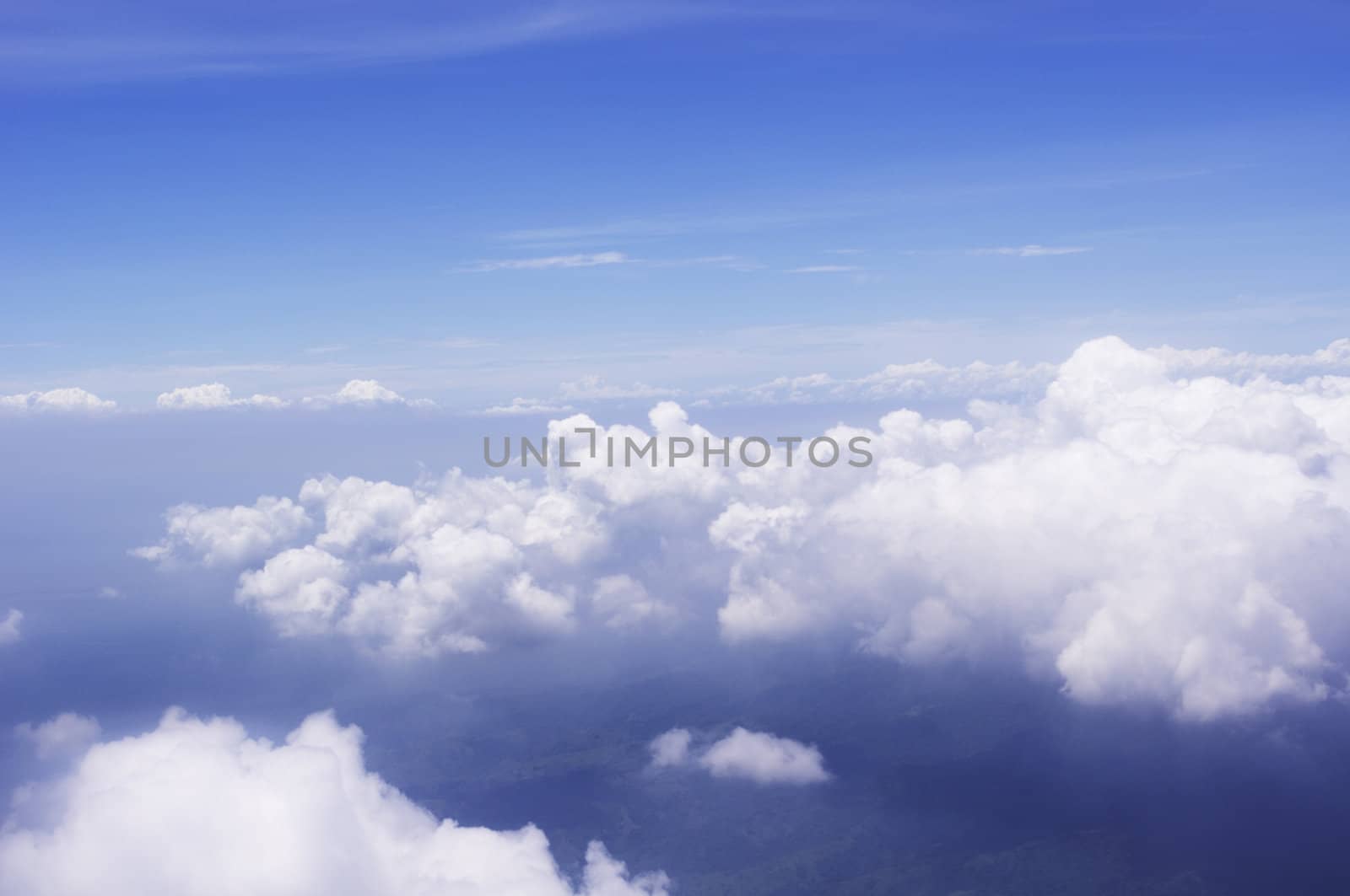 Photo of clouds taken from above 
