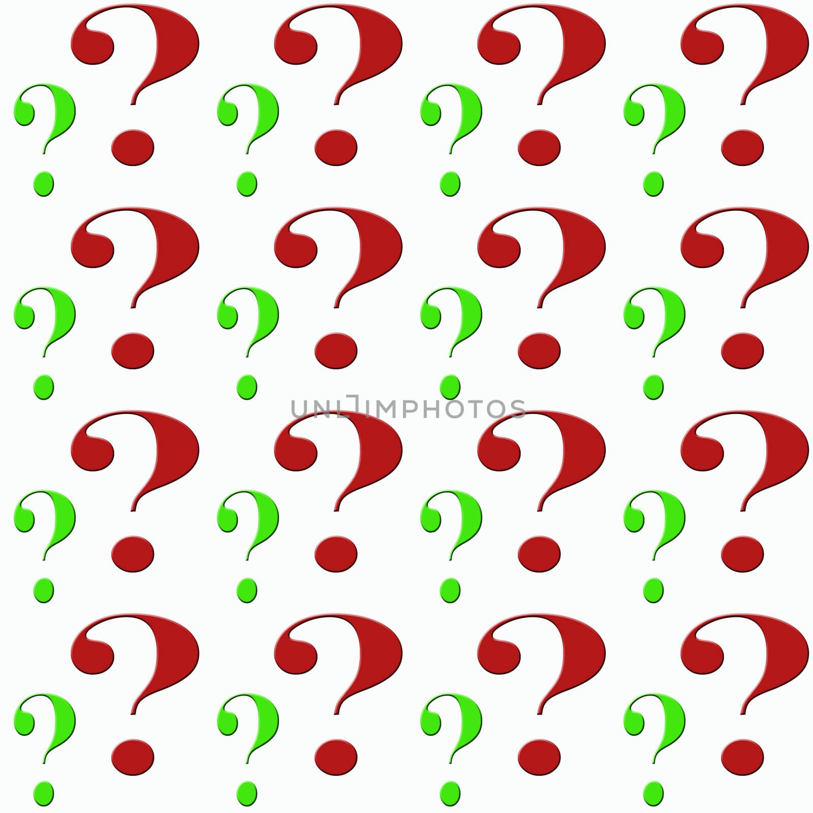 Question mark pattern on white background