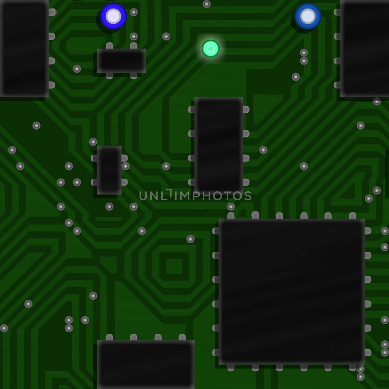 circuit board in green 3 by nadil
