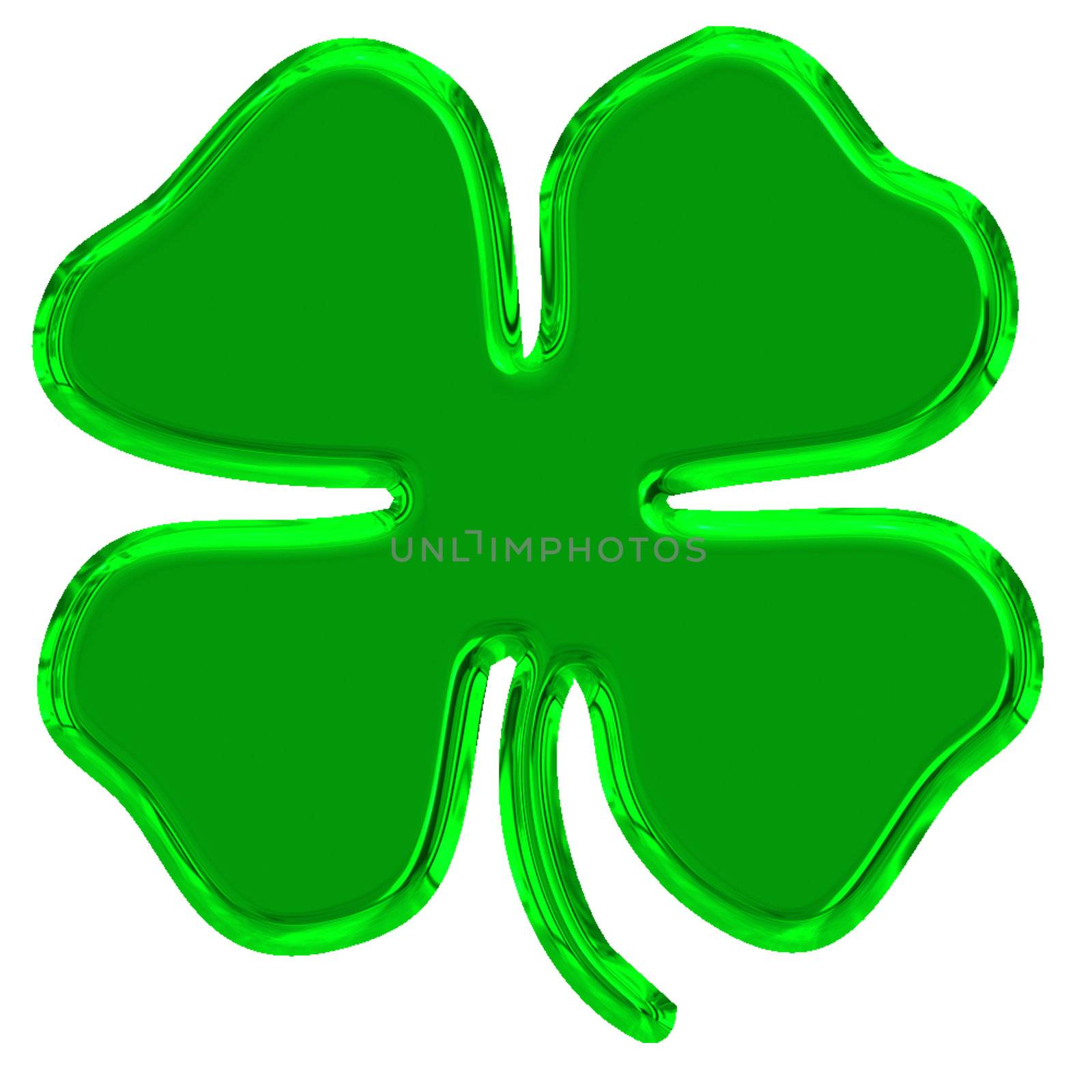  four leaves green clover is symbol of good luck