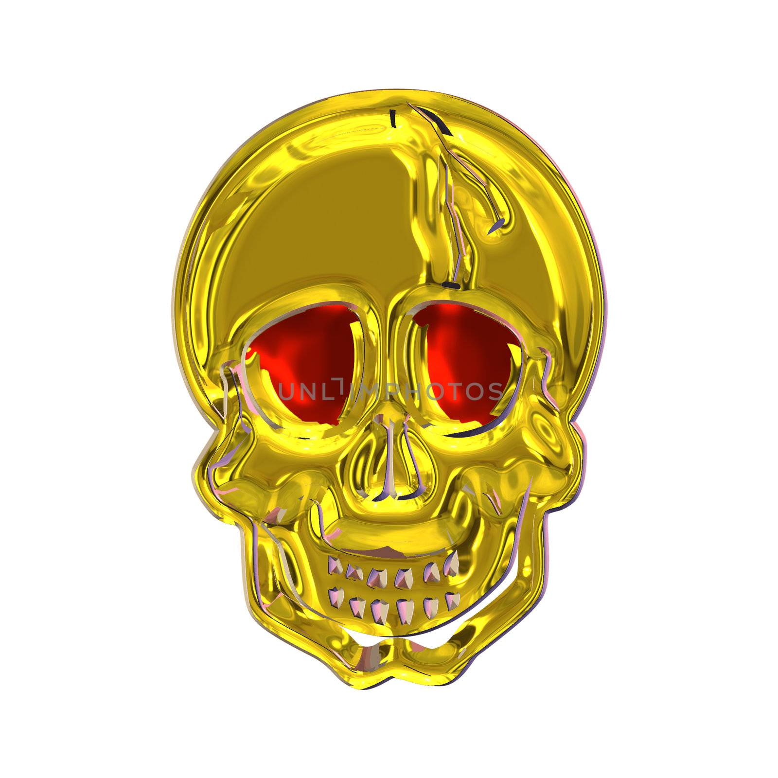golden skull by nadil
