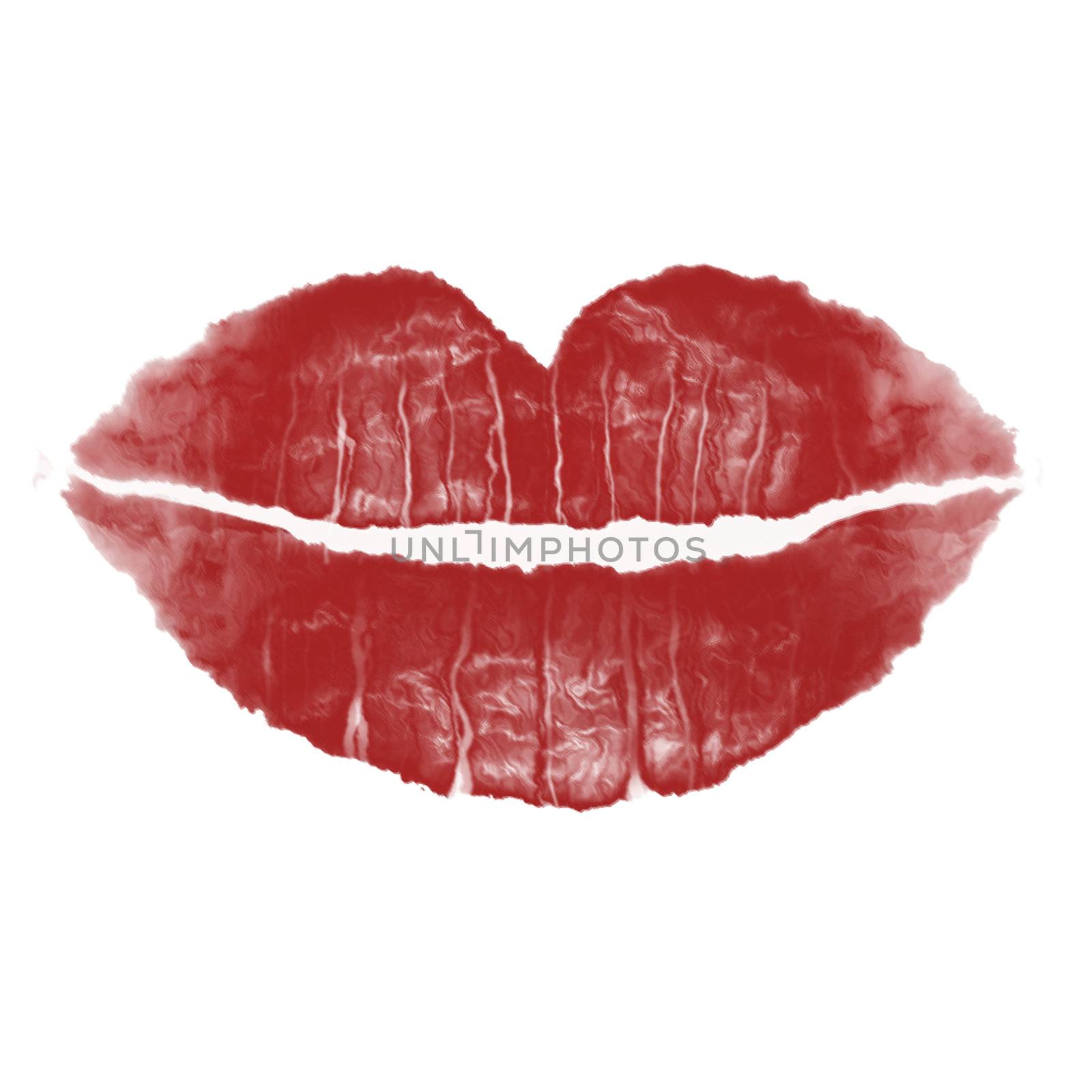 red hot lips at closeup
