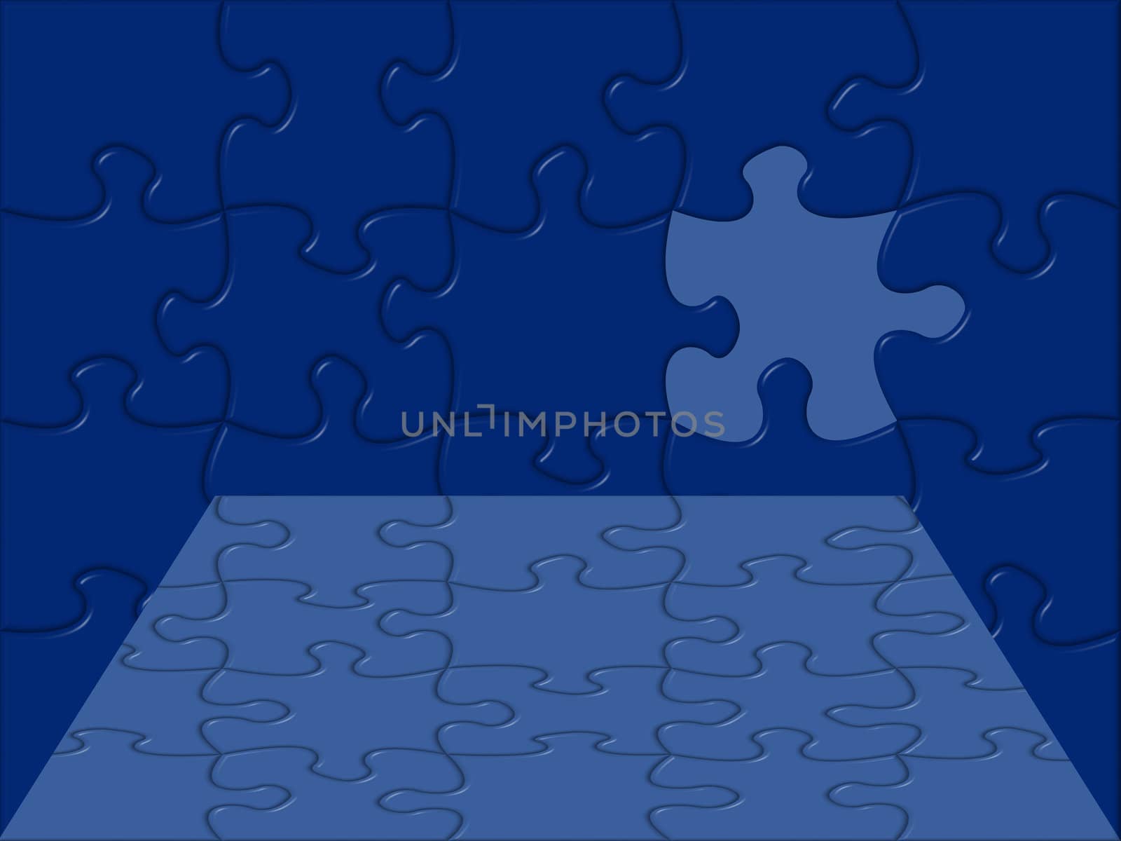 blue puzzle perspective background by nadil