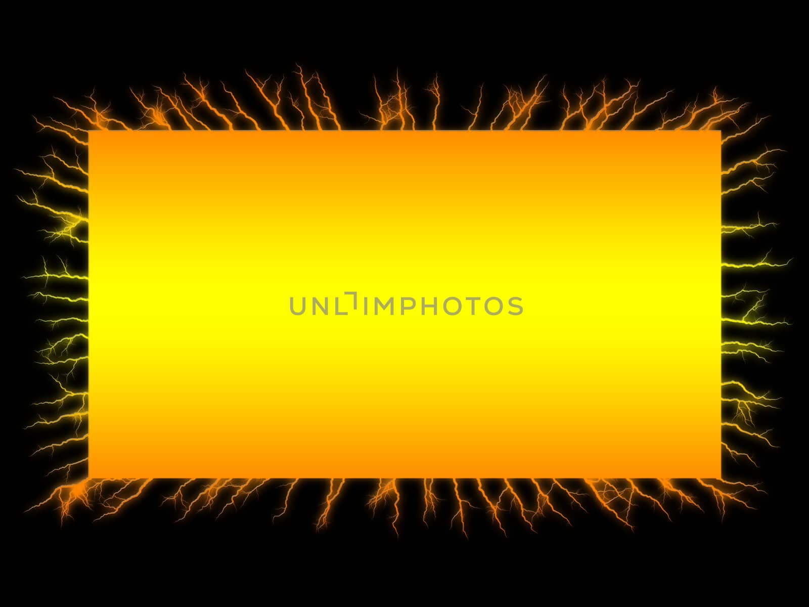 A design of golden yellow gradient with tendrils on a black background
