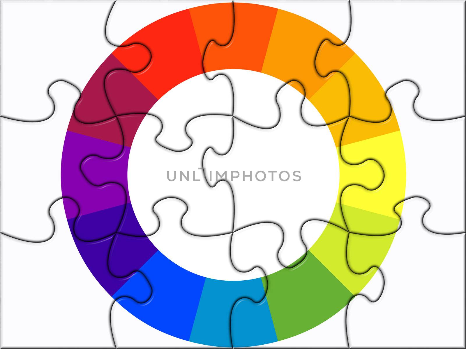color wheel in puzzle by nadil