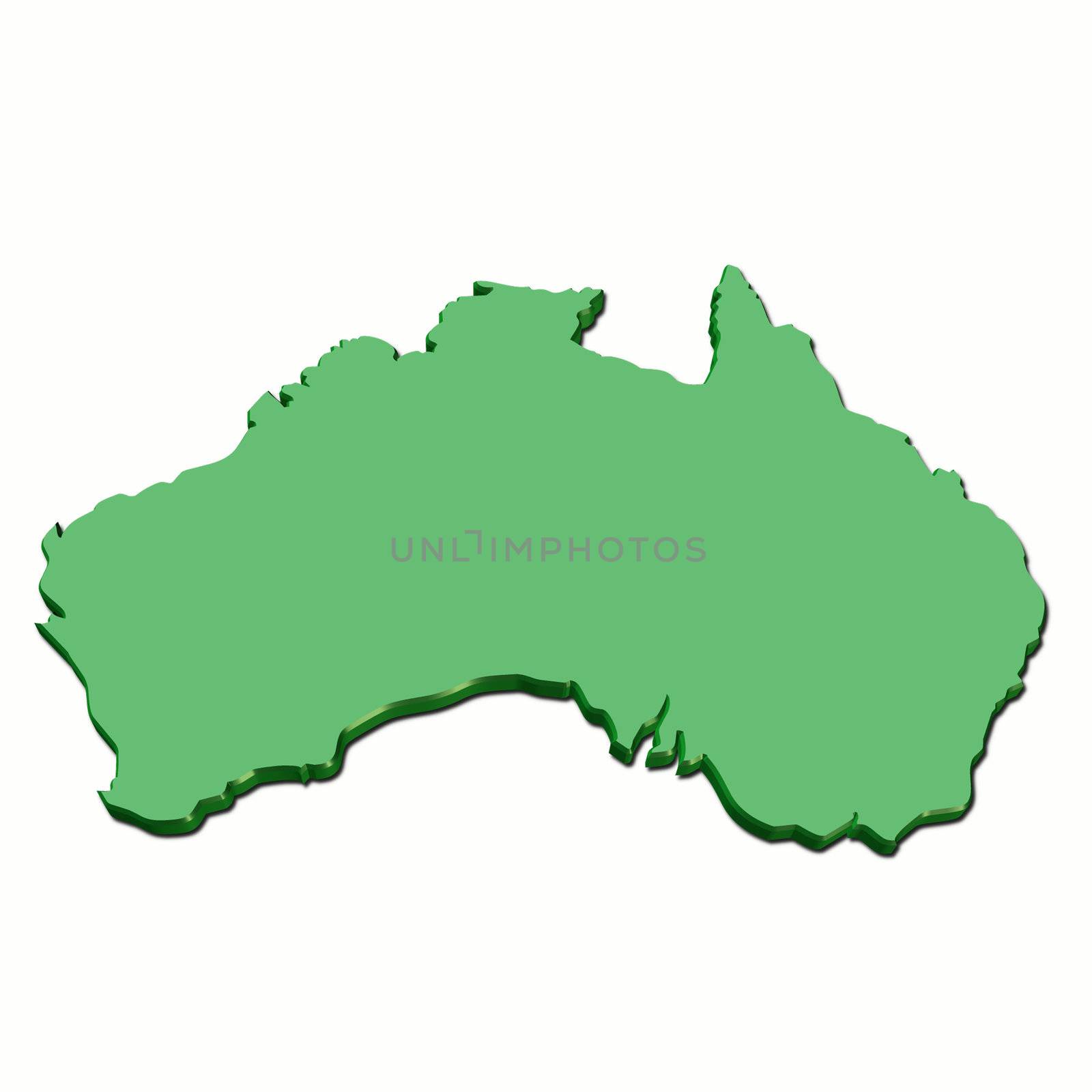map australia 3d green by nadil