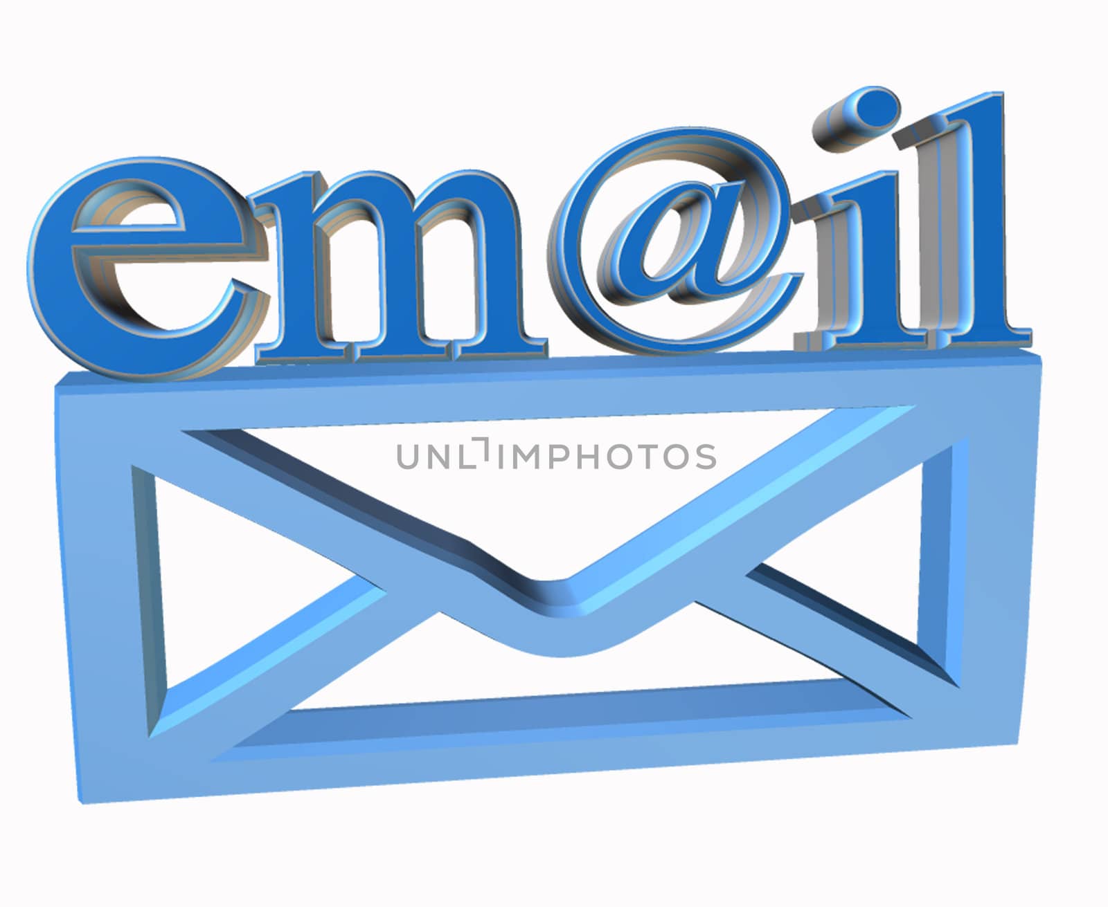 3d email text and envelope by nadil