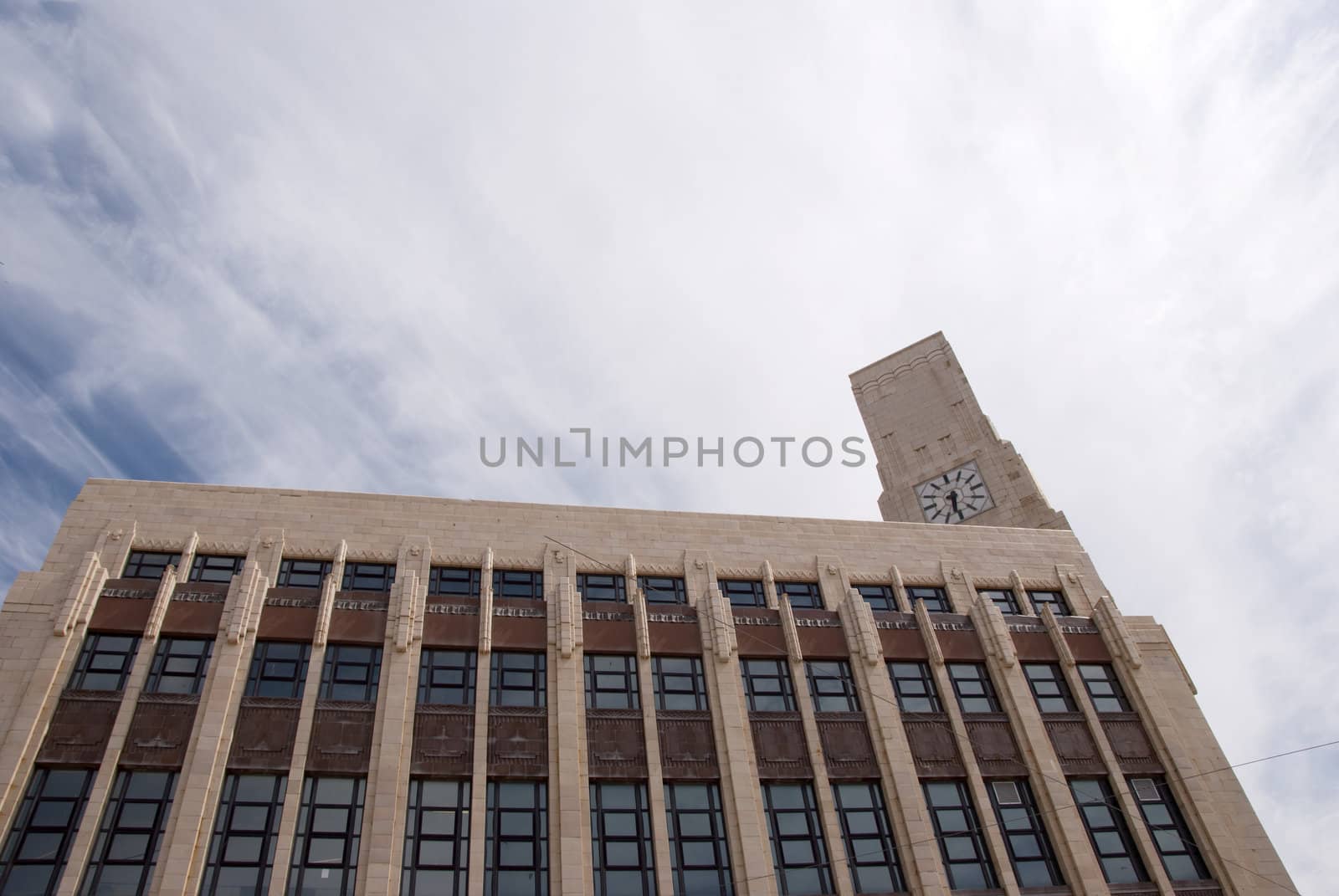 Art Deco Building and Clocktower by d40xboy
