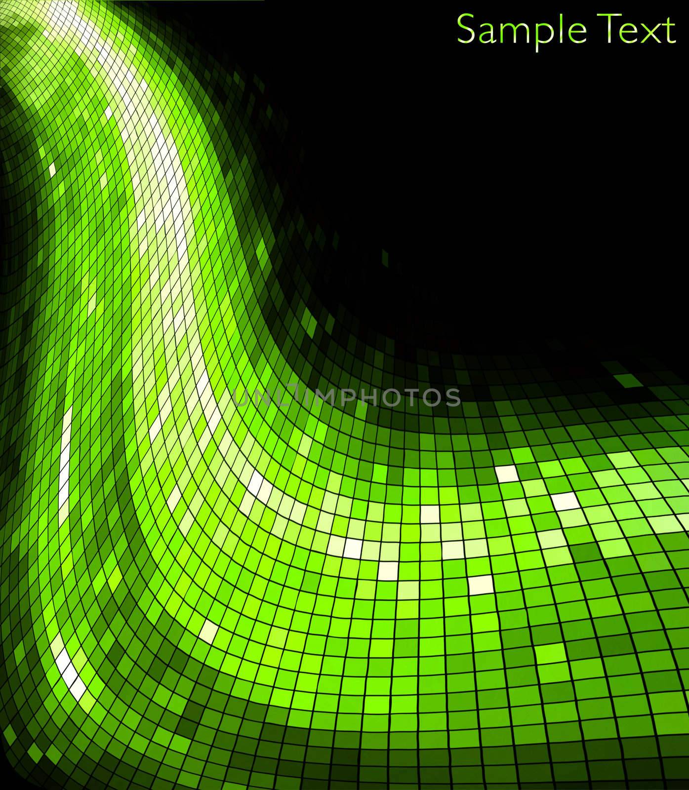 Green geometric tech background. Creative background. by POMACHKA