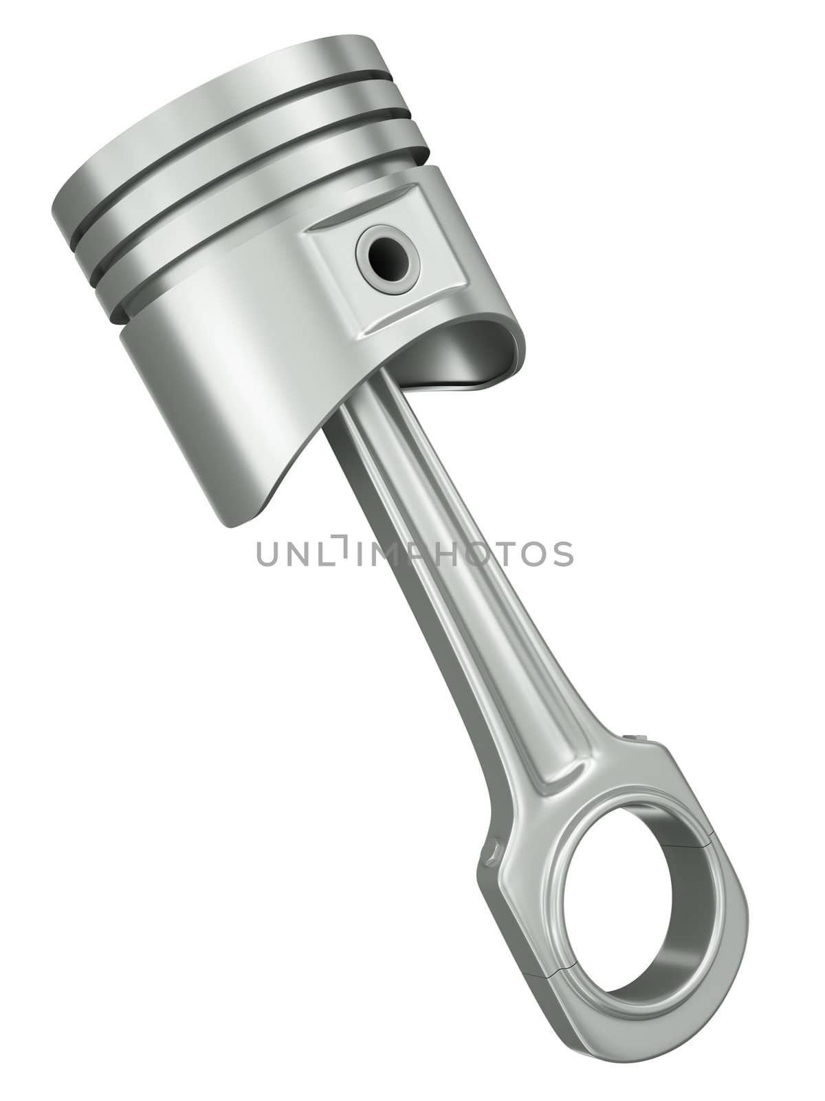 Piston isolated on white background. 3D render.