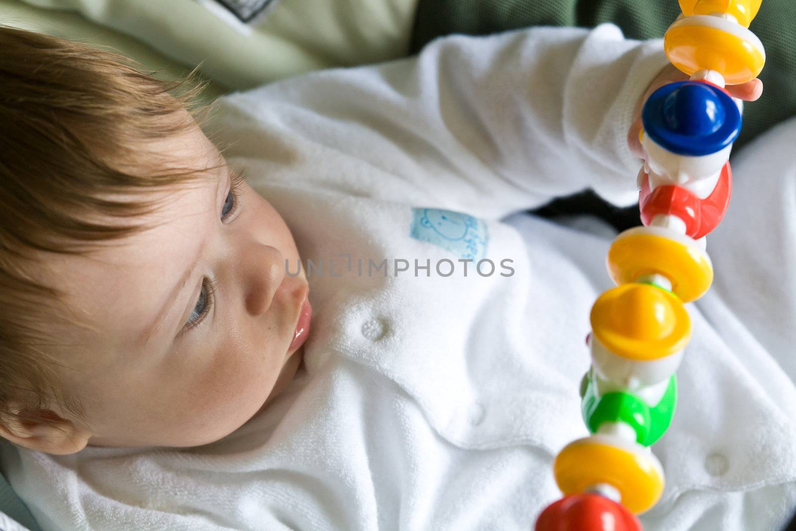 people series: little girl are play the game in cradle