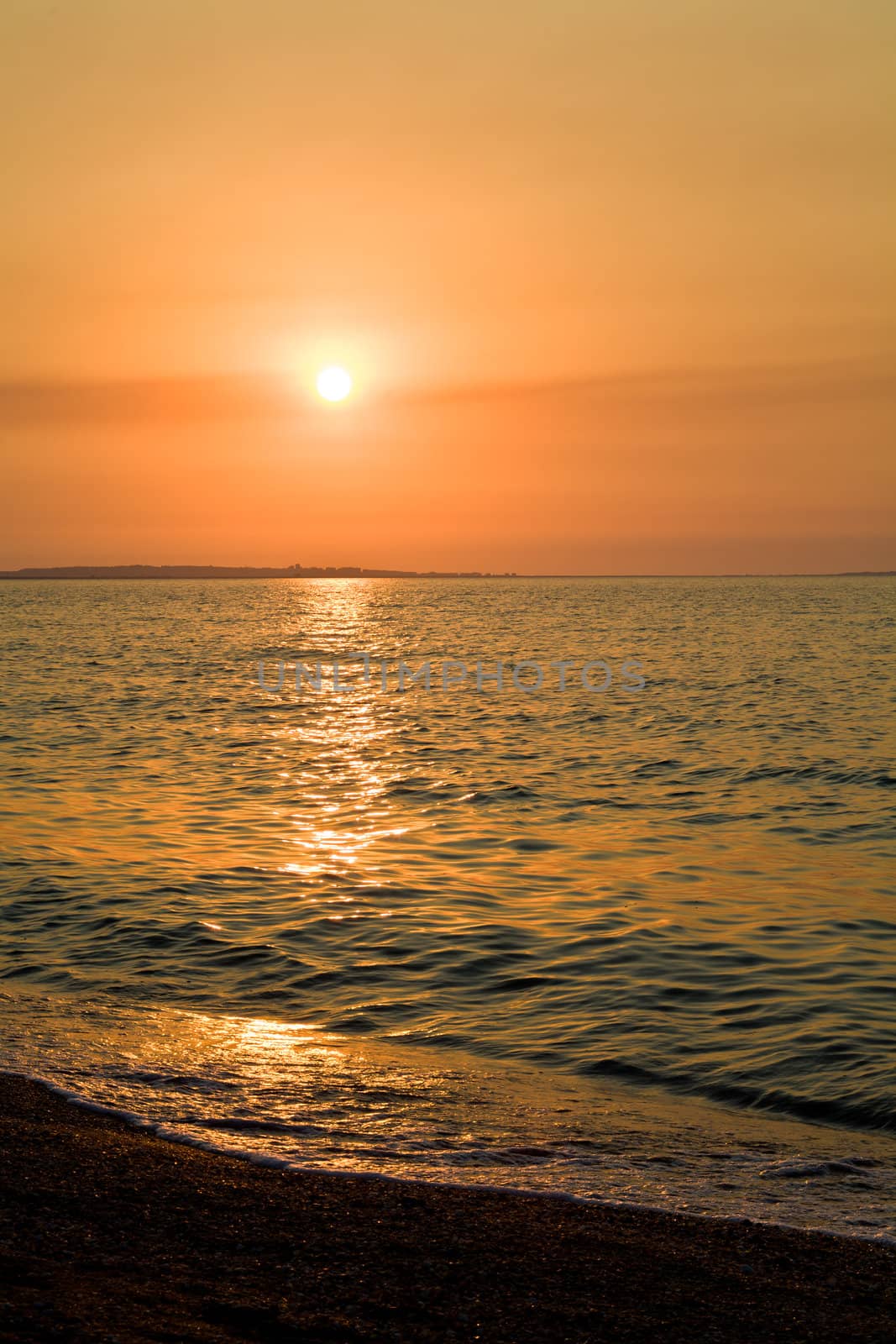 txture series: reflection of the sunset on sea