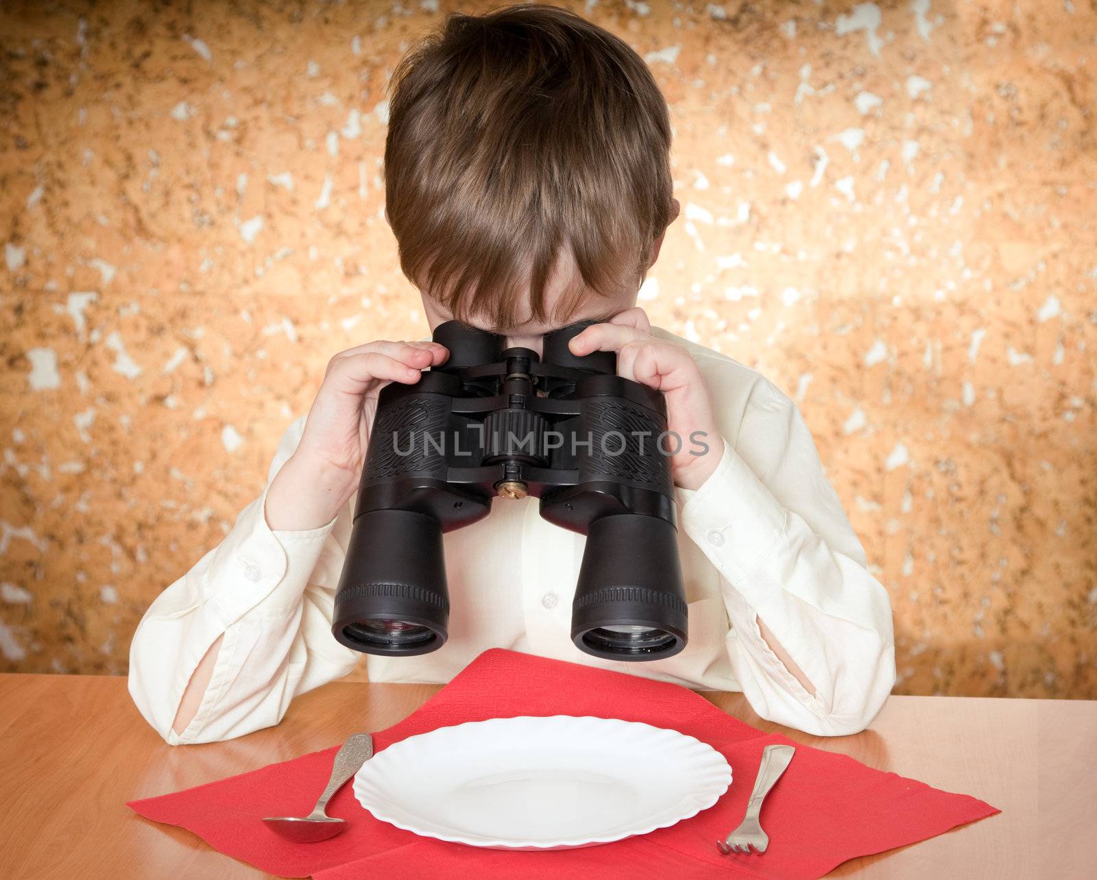 child with binoculars by uriy2007