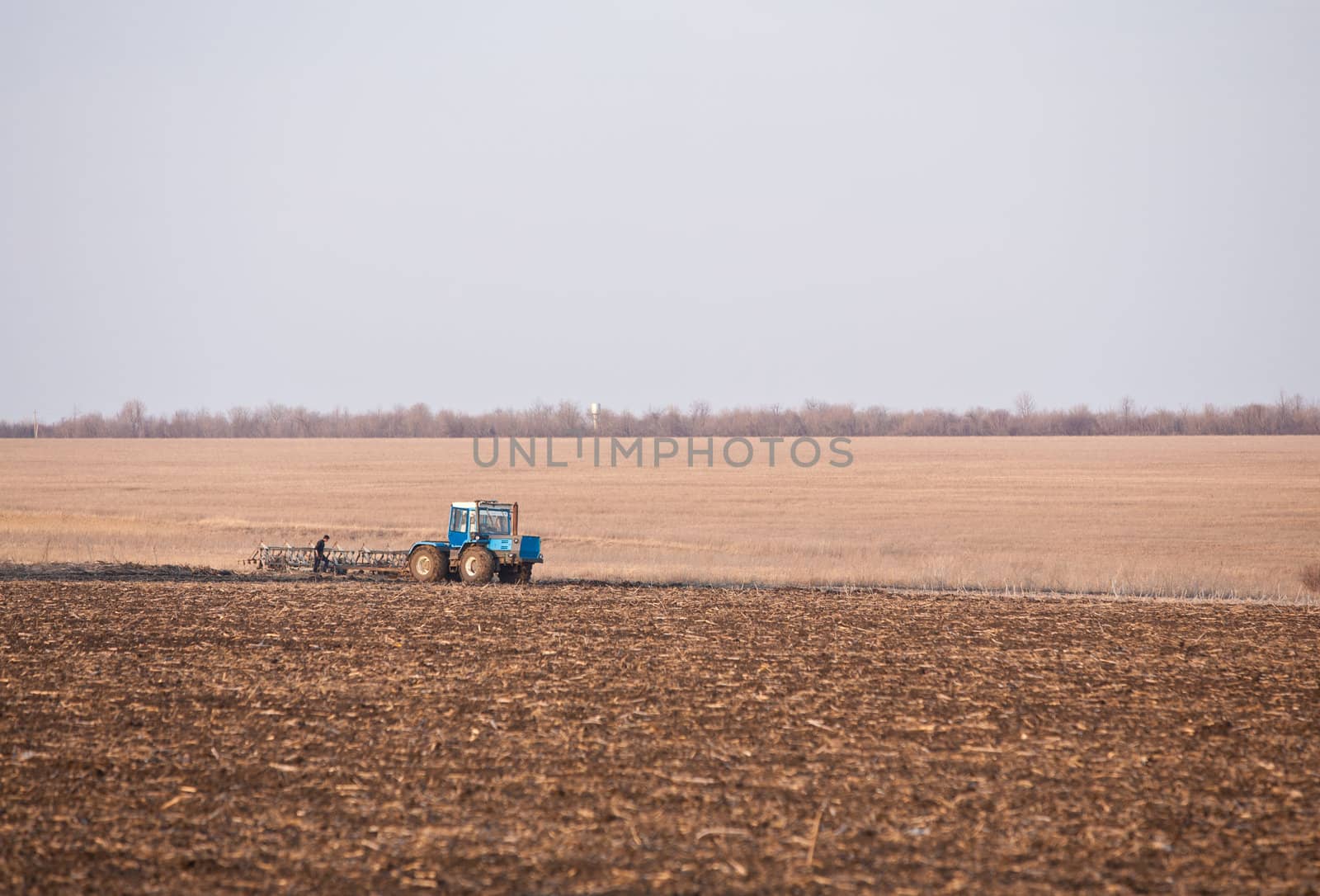 farming series: plough up to field, fertilize  ground