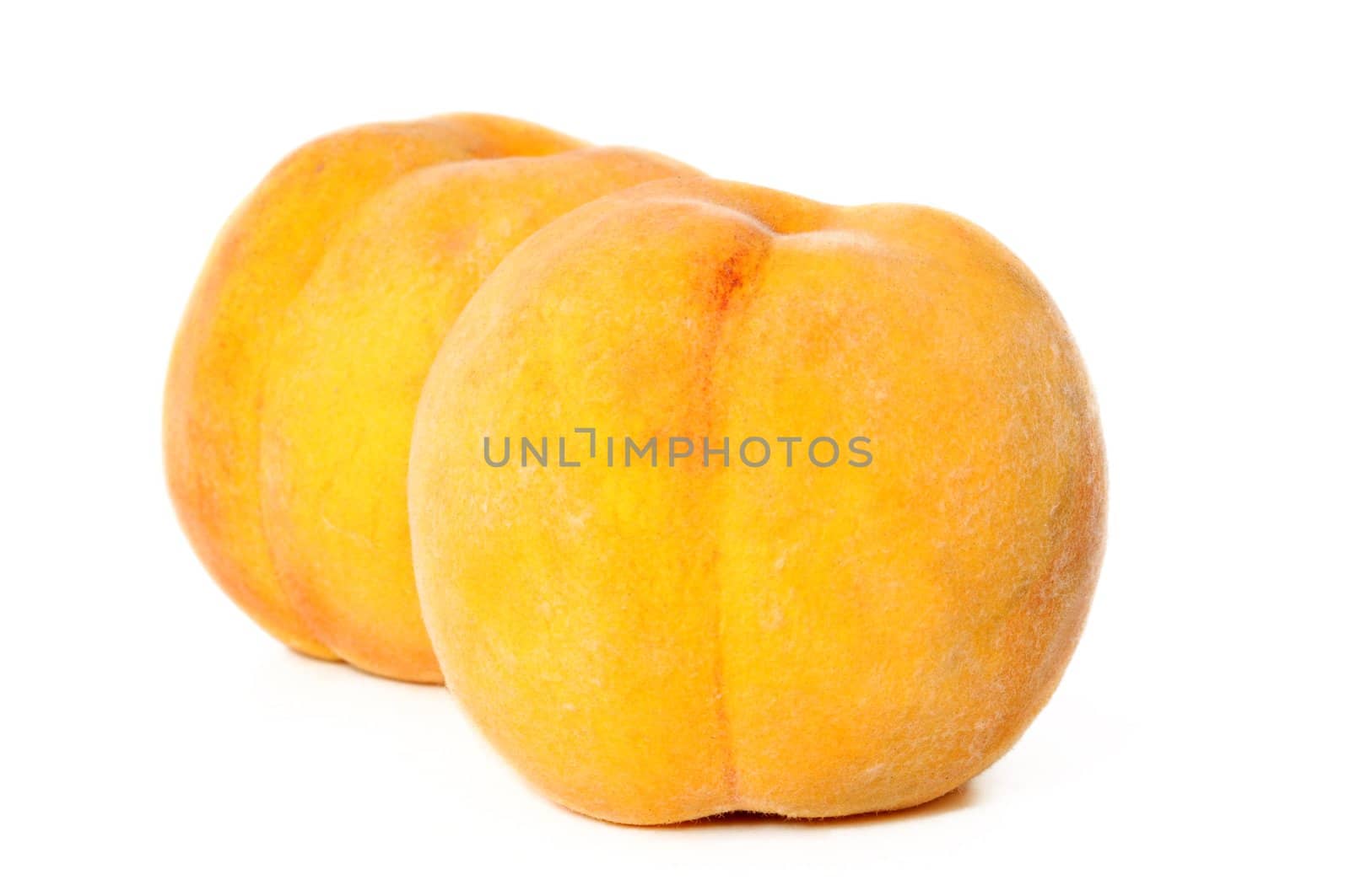 isolated riped peaches