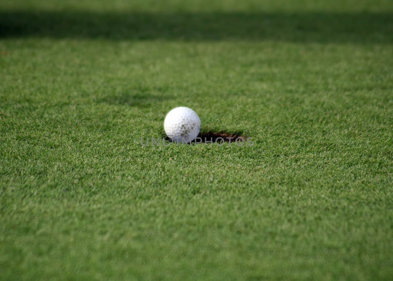 Golf ball falling in the hole by monner