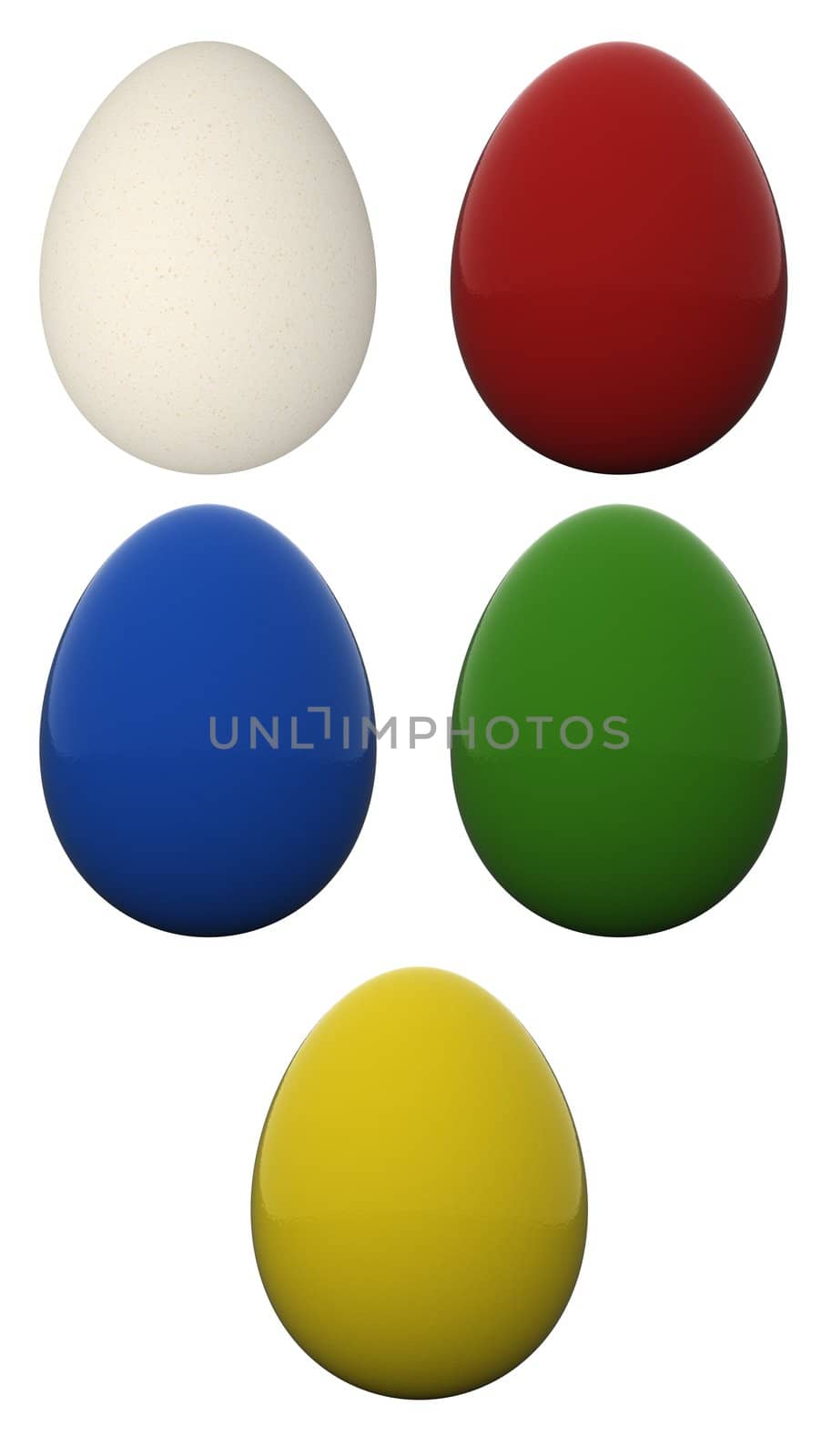 3d rendered easter eggs