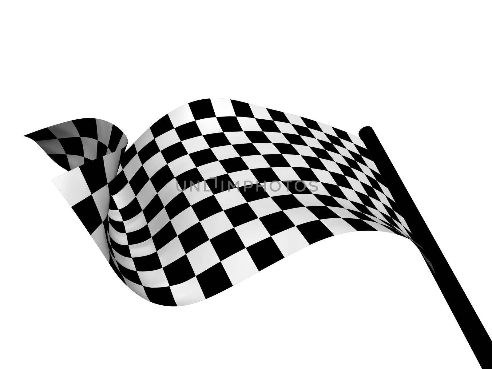 3d rendered checkered flag