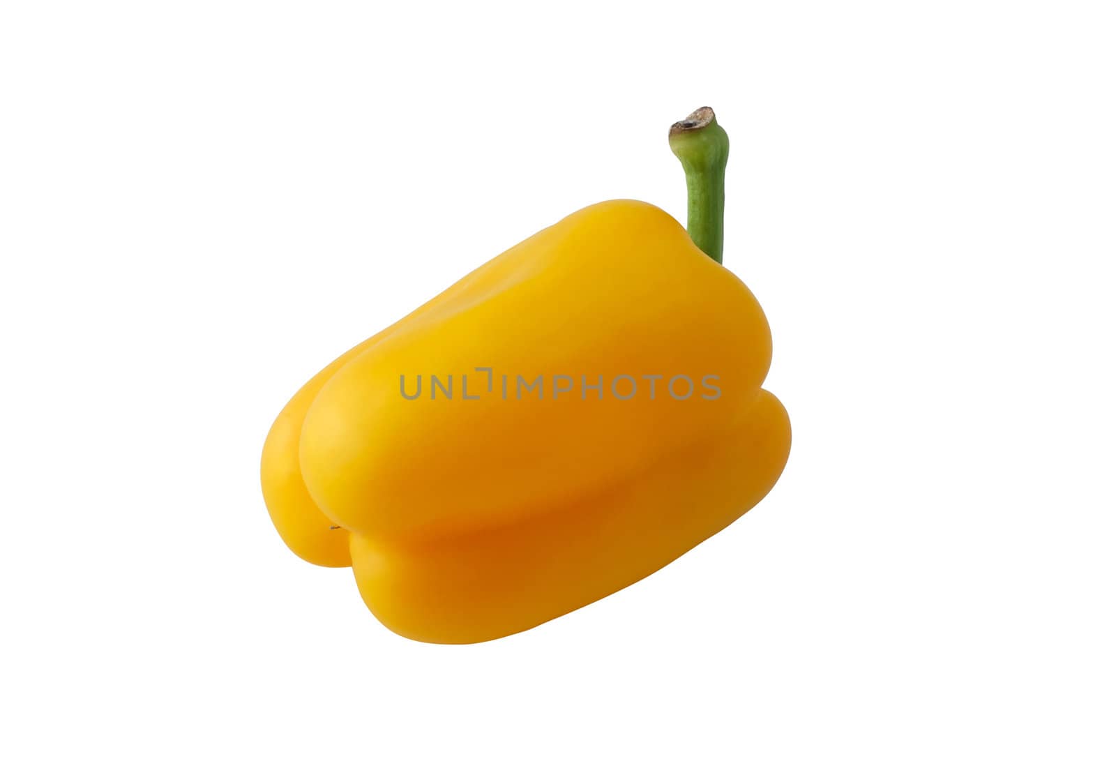 isolated yellow paprika