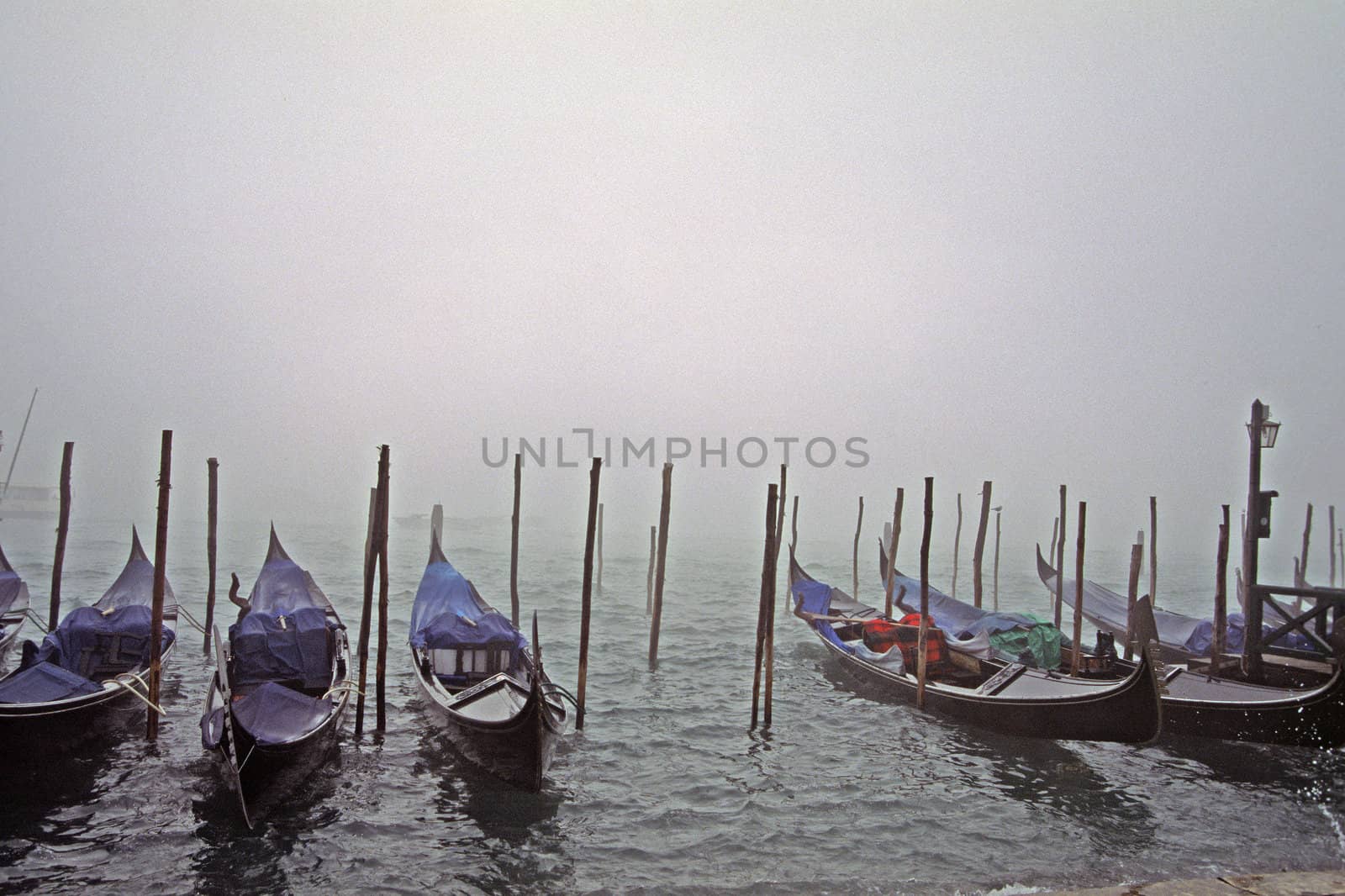 Venice, Gondola in the fog by Natureandmore
