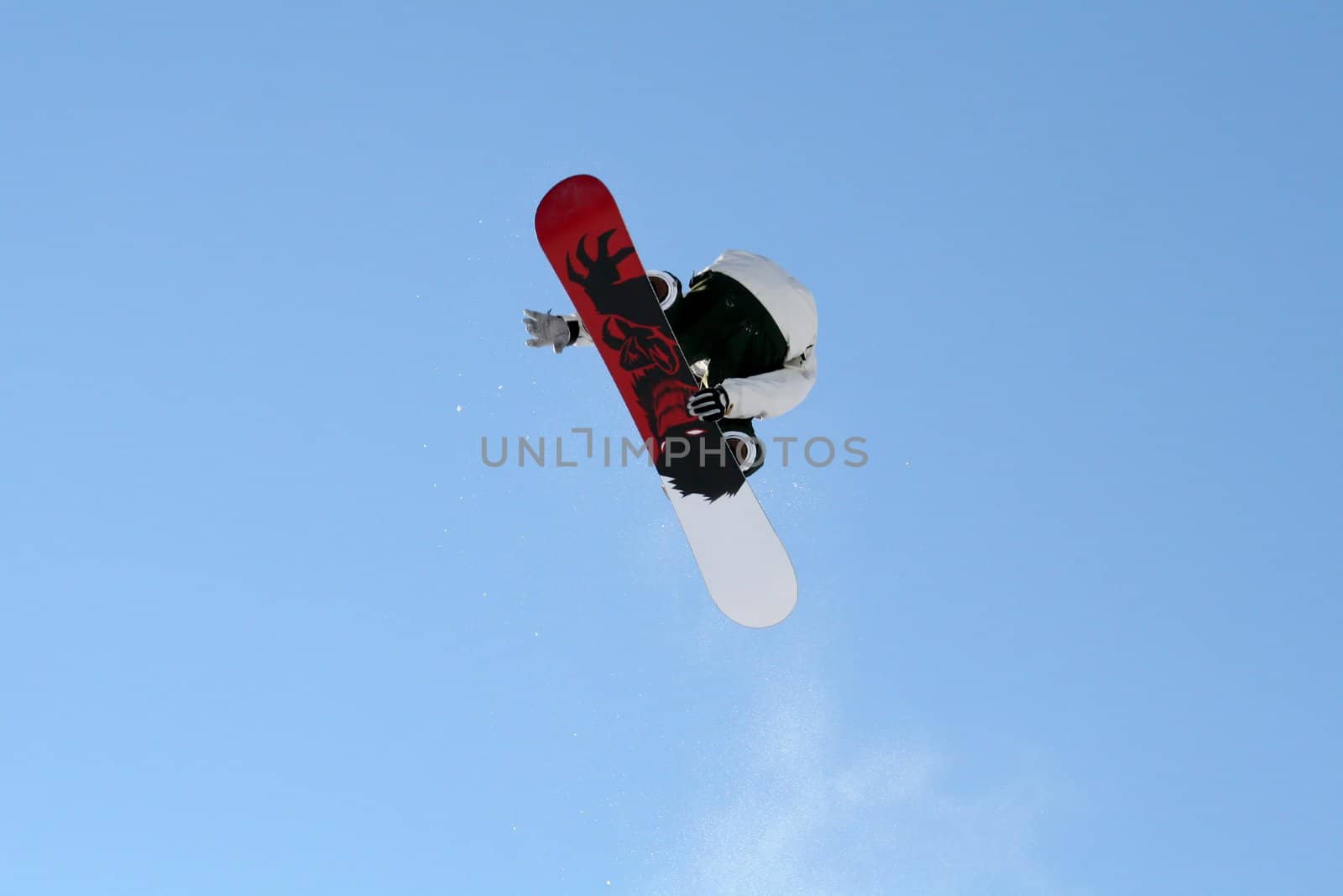 Snowboarder jumping high in the air by monner