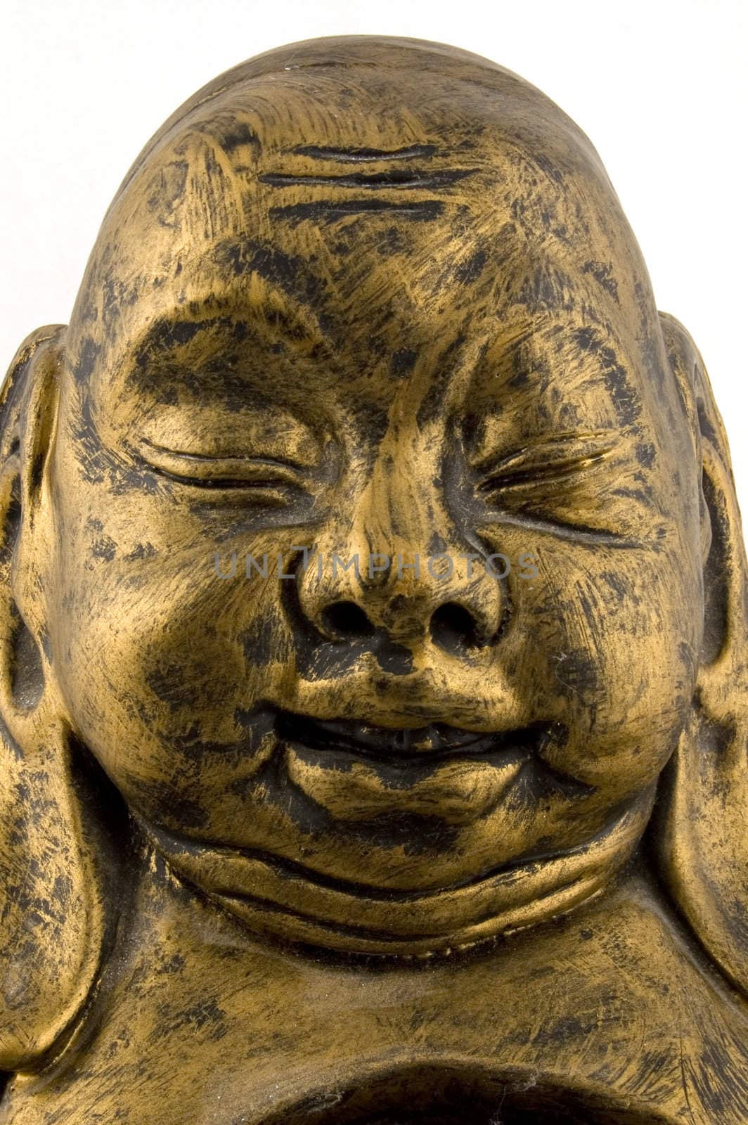 close up of golden buddha  by ladyminnie