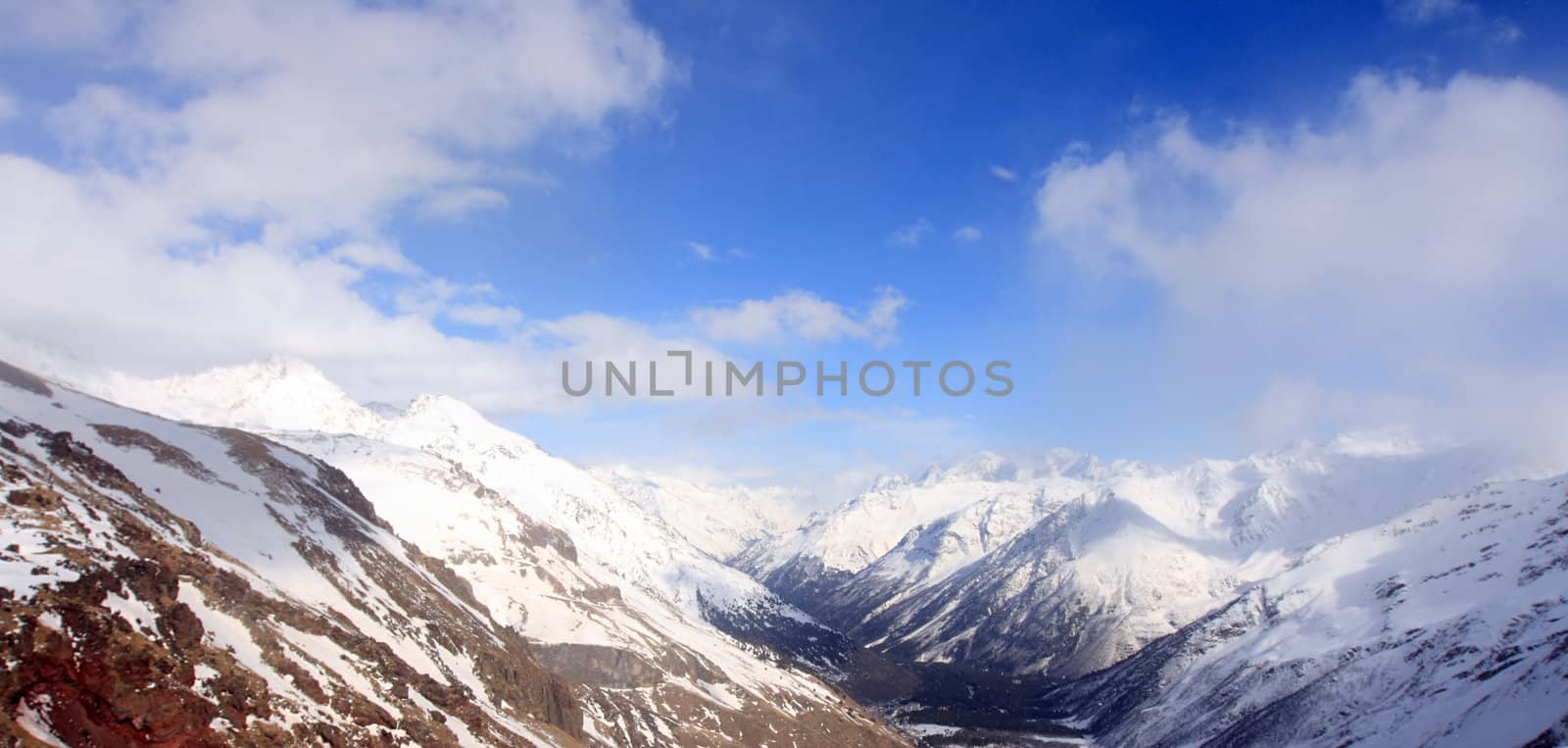 general view on Caucasus mountains 