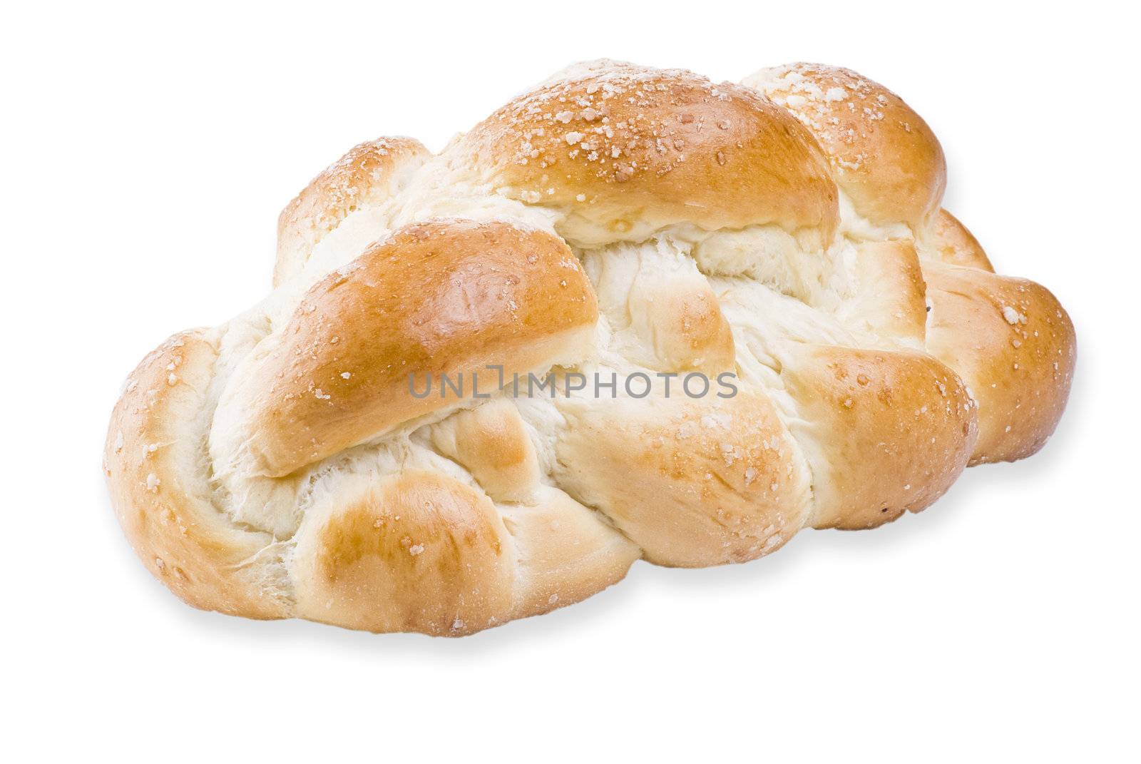 Fresh sweet roll isolated over white background