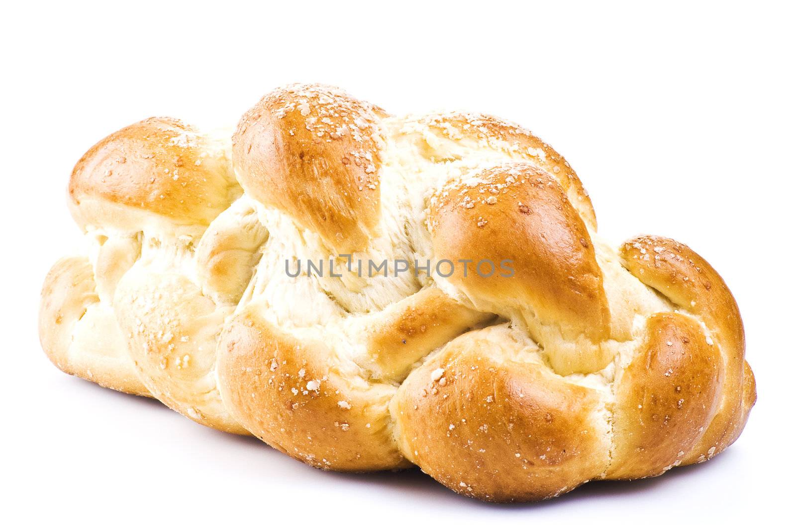 Fresh sweet roll isolated over white background