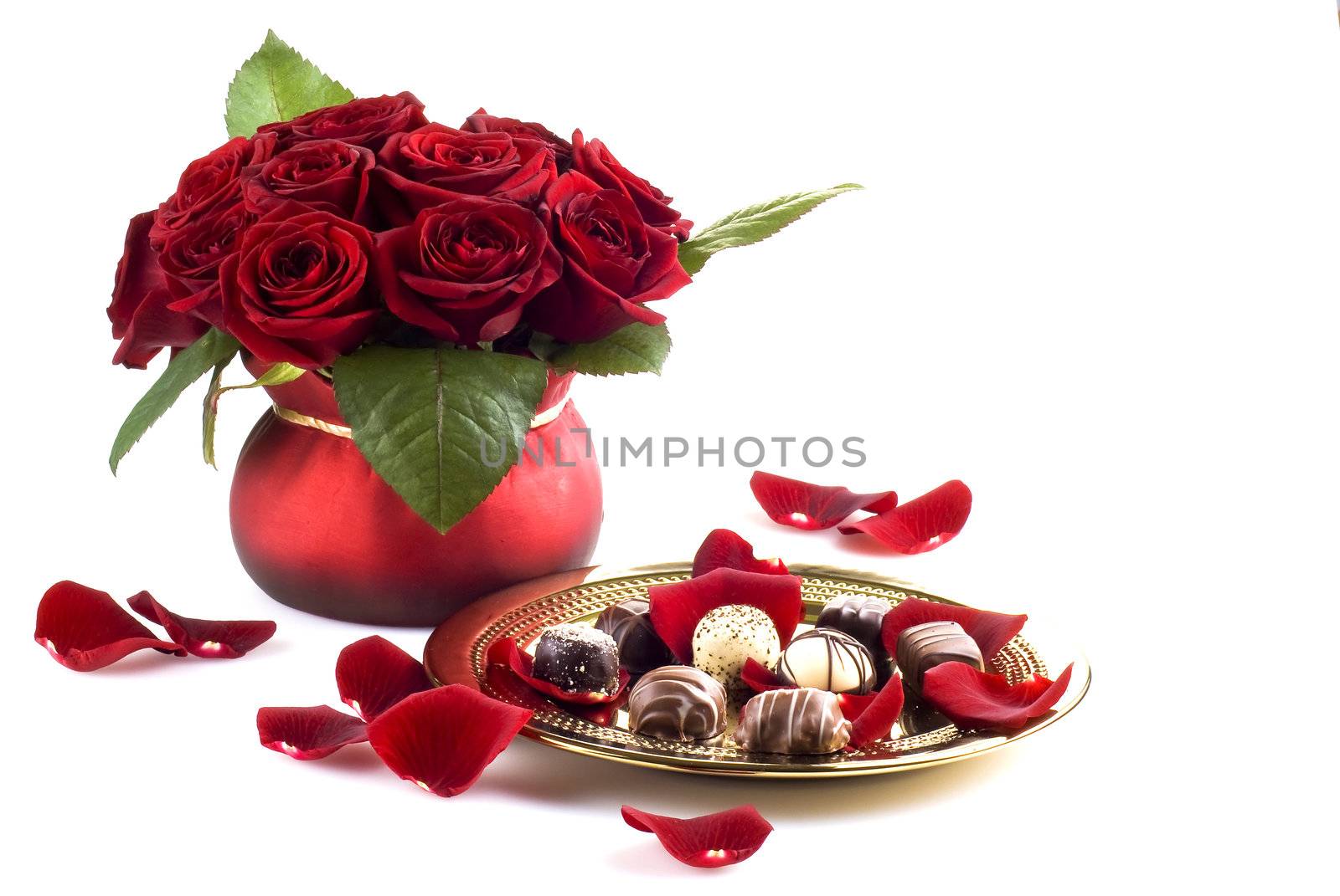 Chocolates and roses by caldix