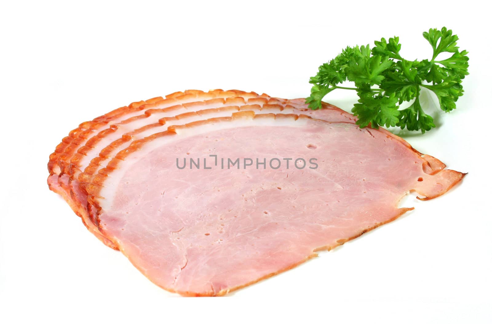 boiled ham with parsley