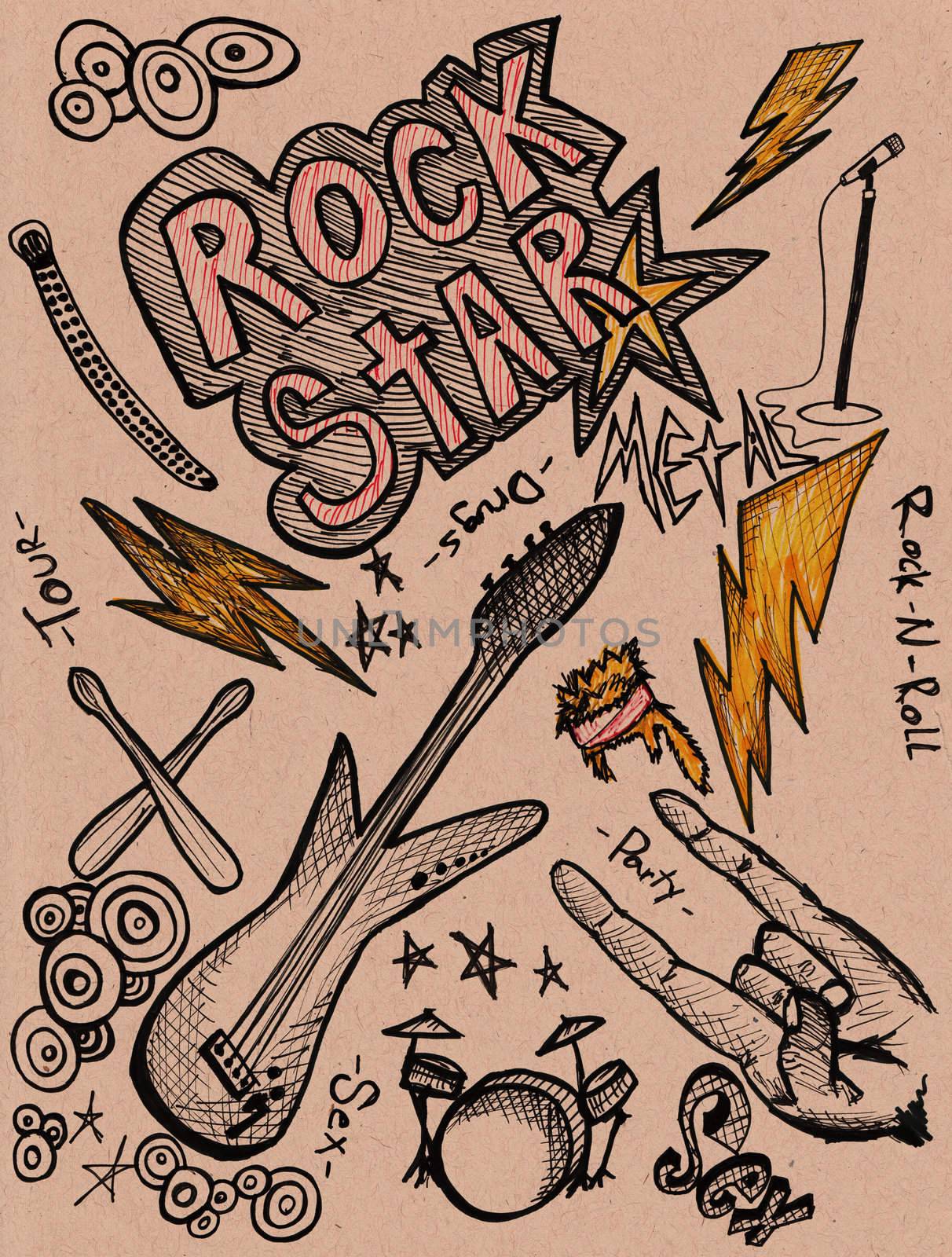 Rock star doodles
