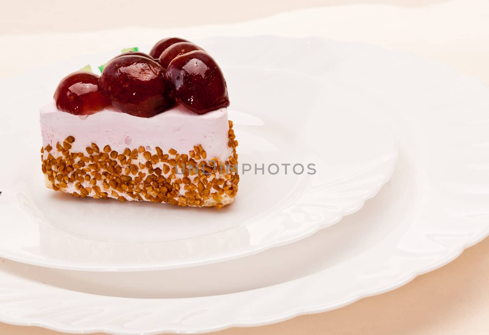 food serie: sweet fancy cake with grapes