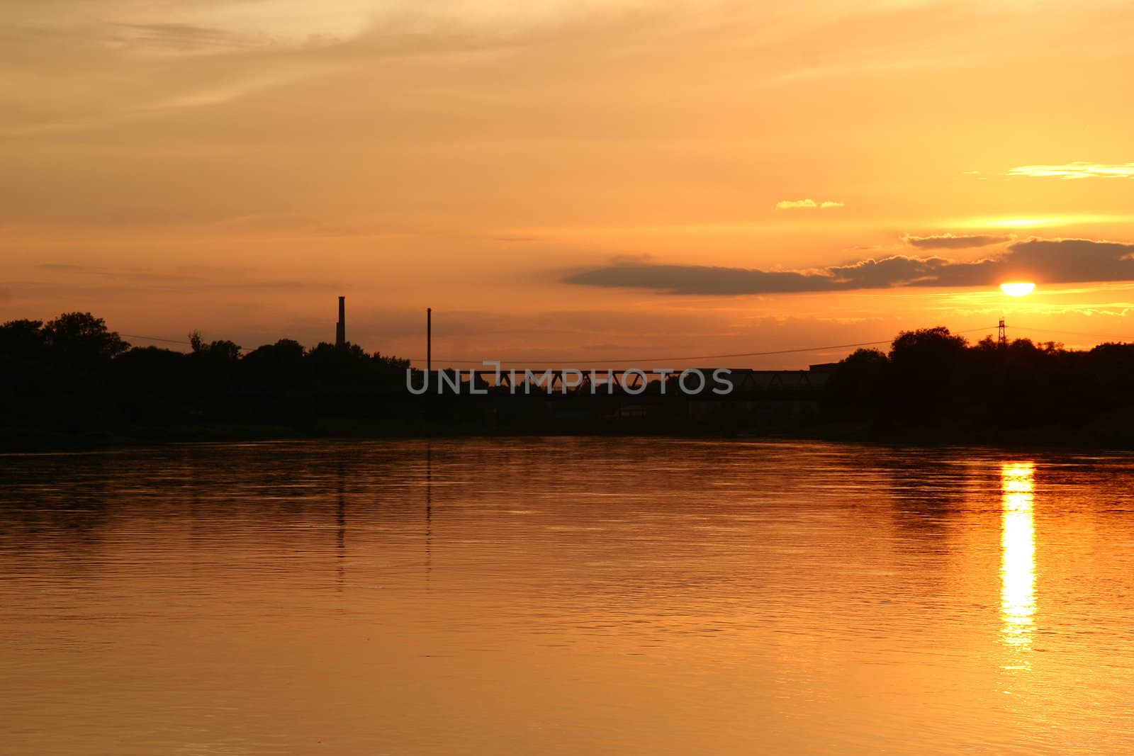 Sunset on the River by tdietrich